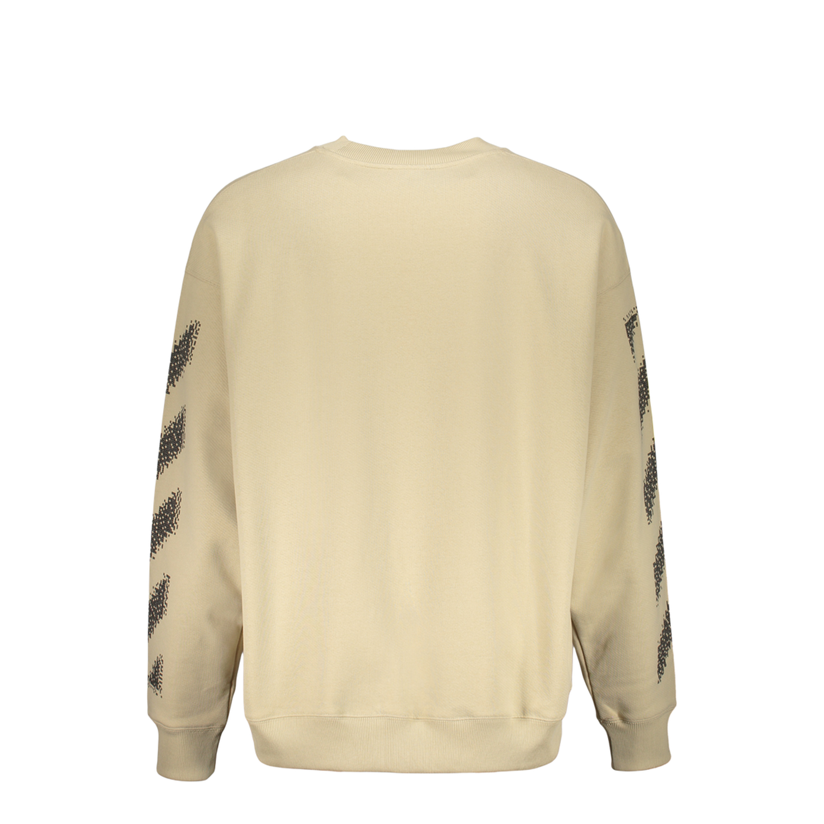 Beige Sweatshirt With Diagonal Stripes