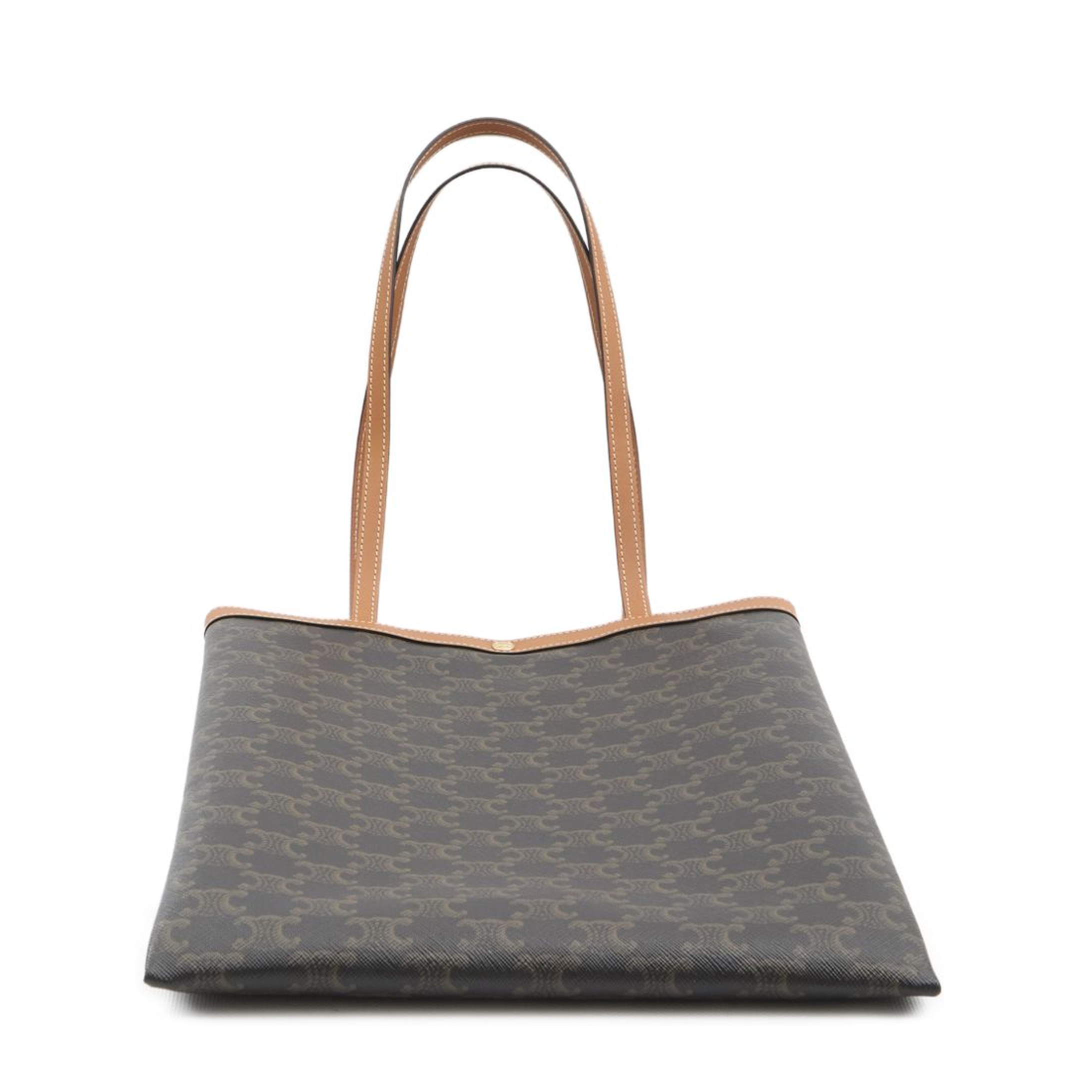 Flat Triomphe Canvas Medium Tote In Multi