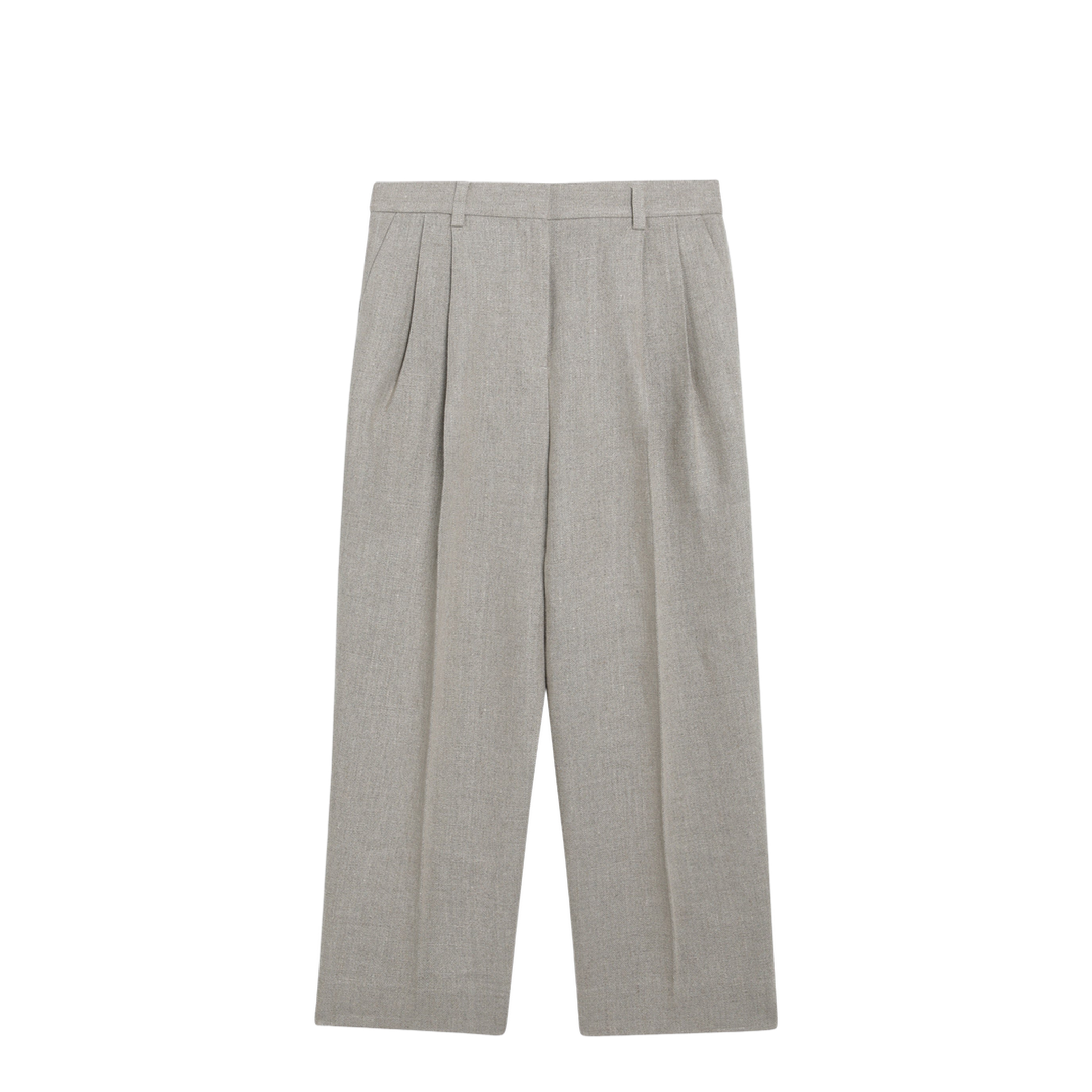 MAYFEYR - Toteme - Beige High-Waisted Linen Shorts - 263-WRB0496FB0692072