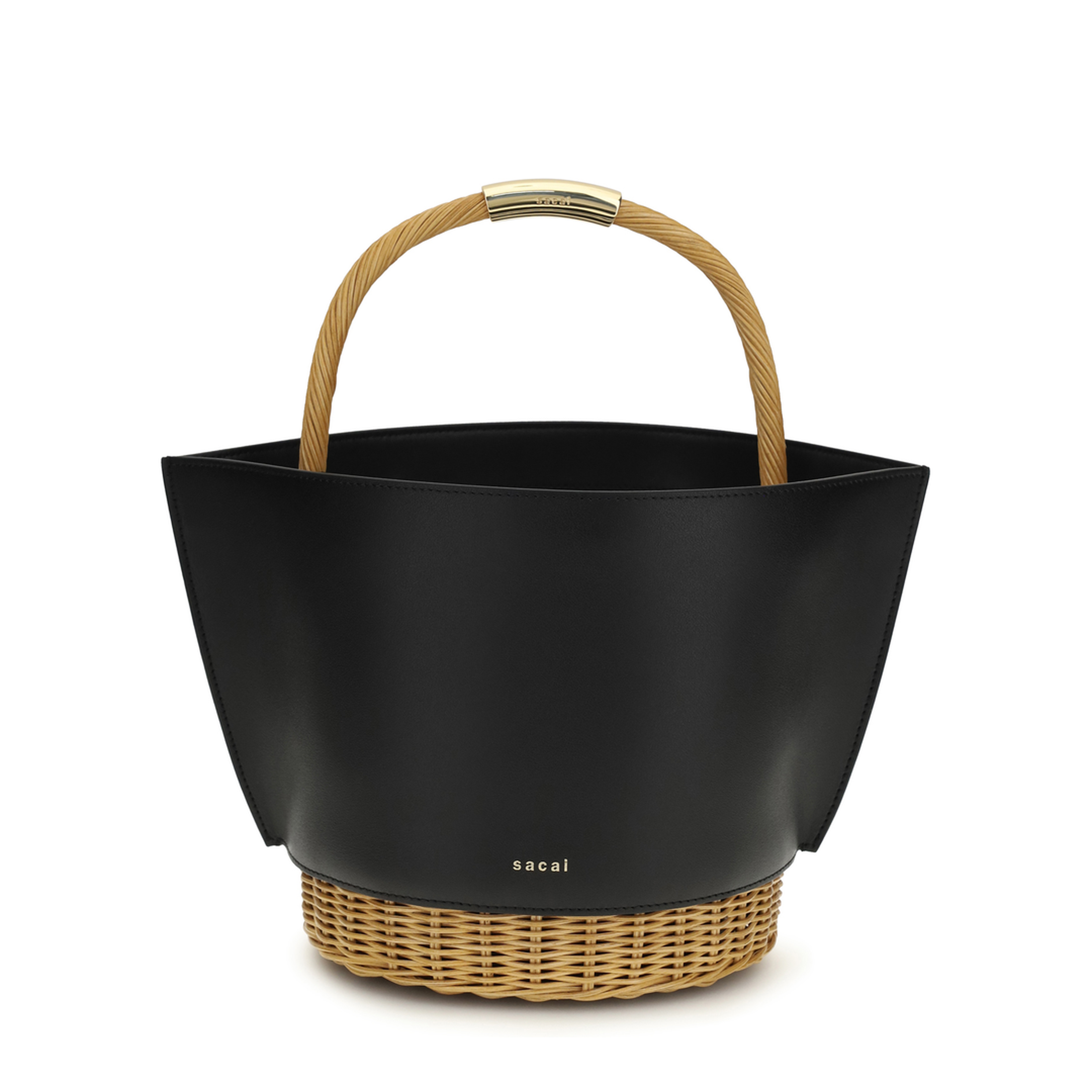 MAYFEYR - Sacai - Leather And Rattan Handbag - S15201