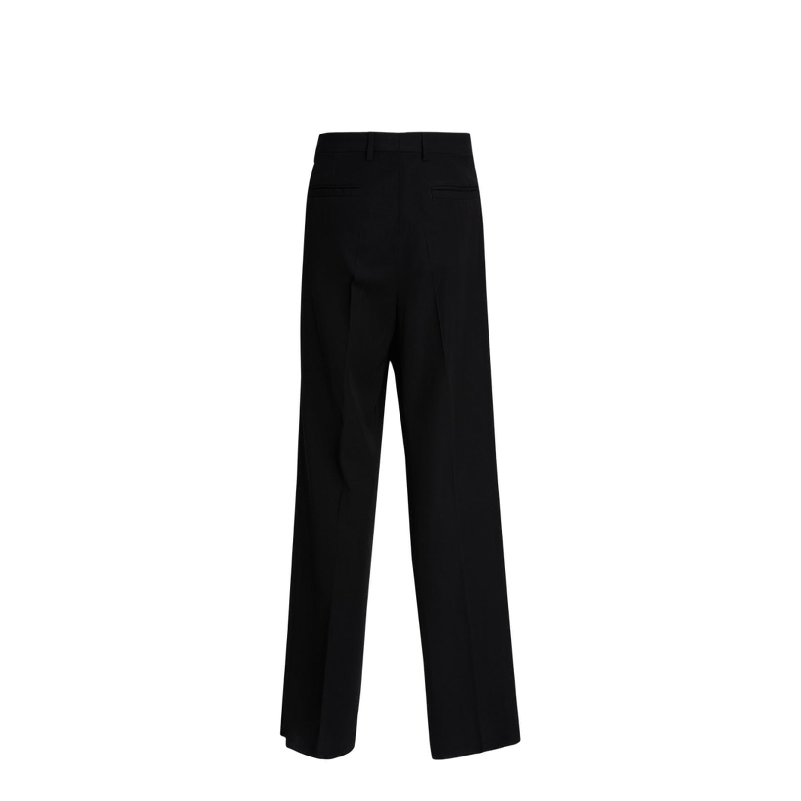 Black Viscose Blend Trousers