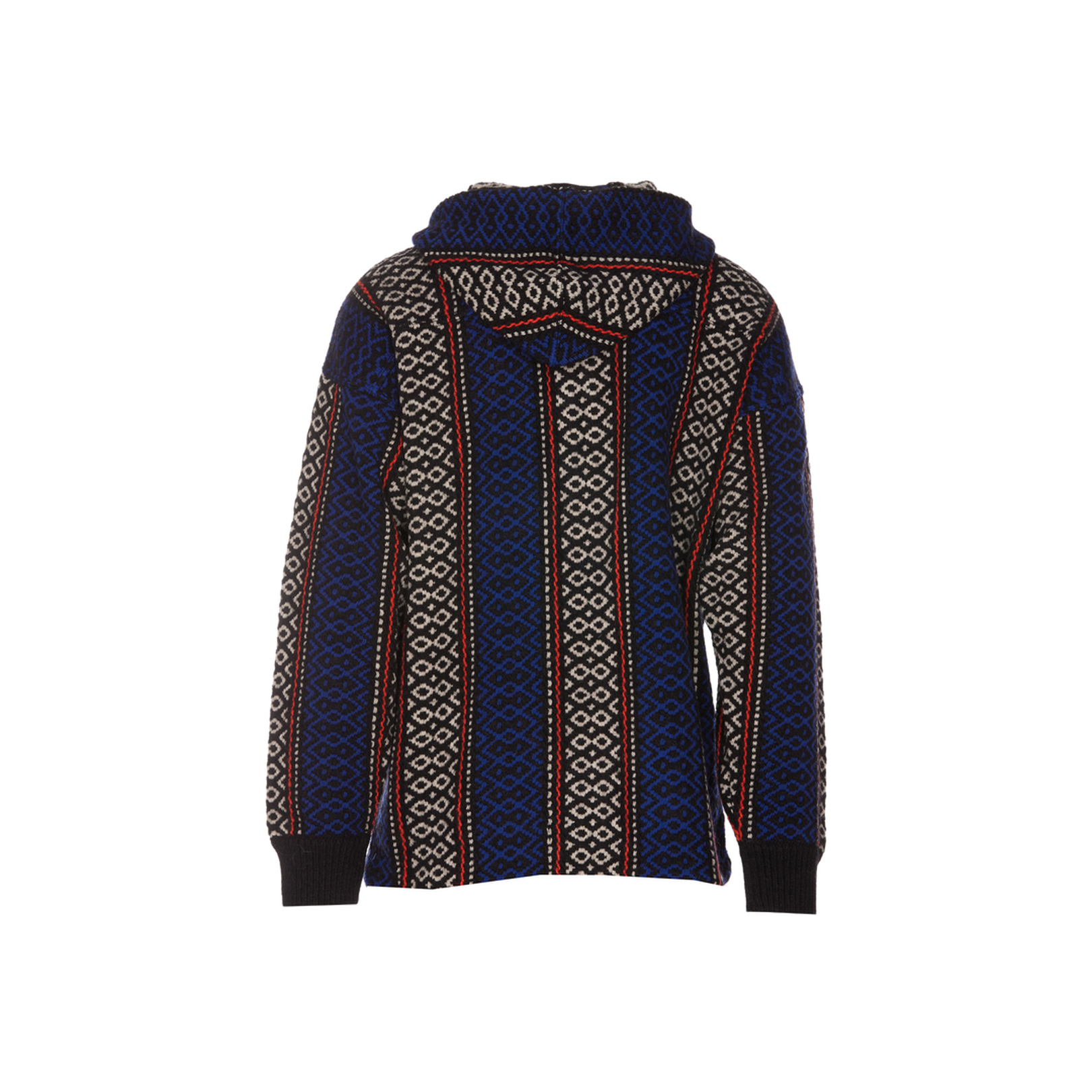 Embroidered Wool Blend Oversize Sweater