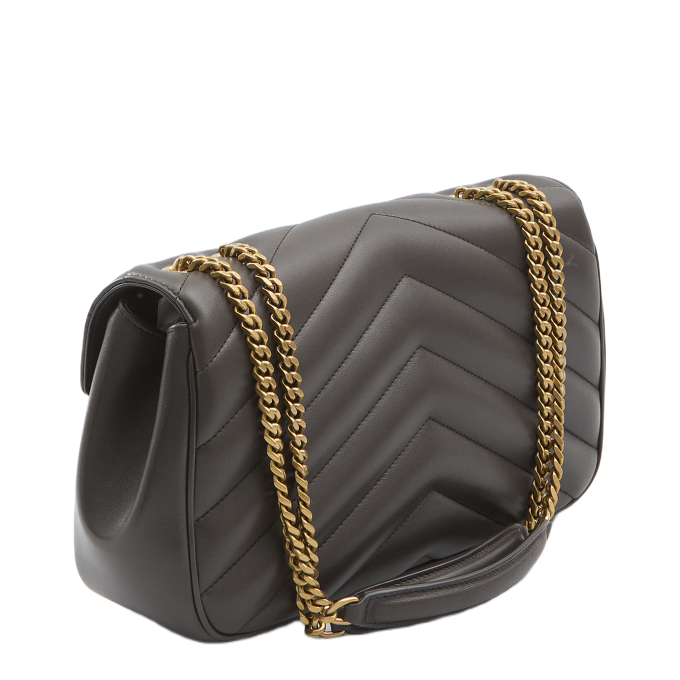 Loulou Medium MATELASSÉ Shoulder Bag Grey