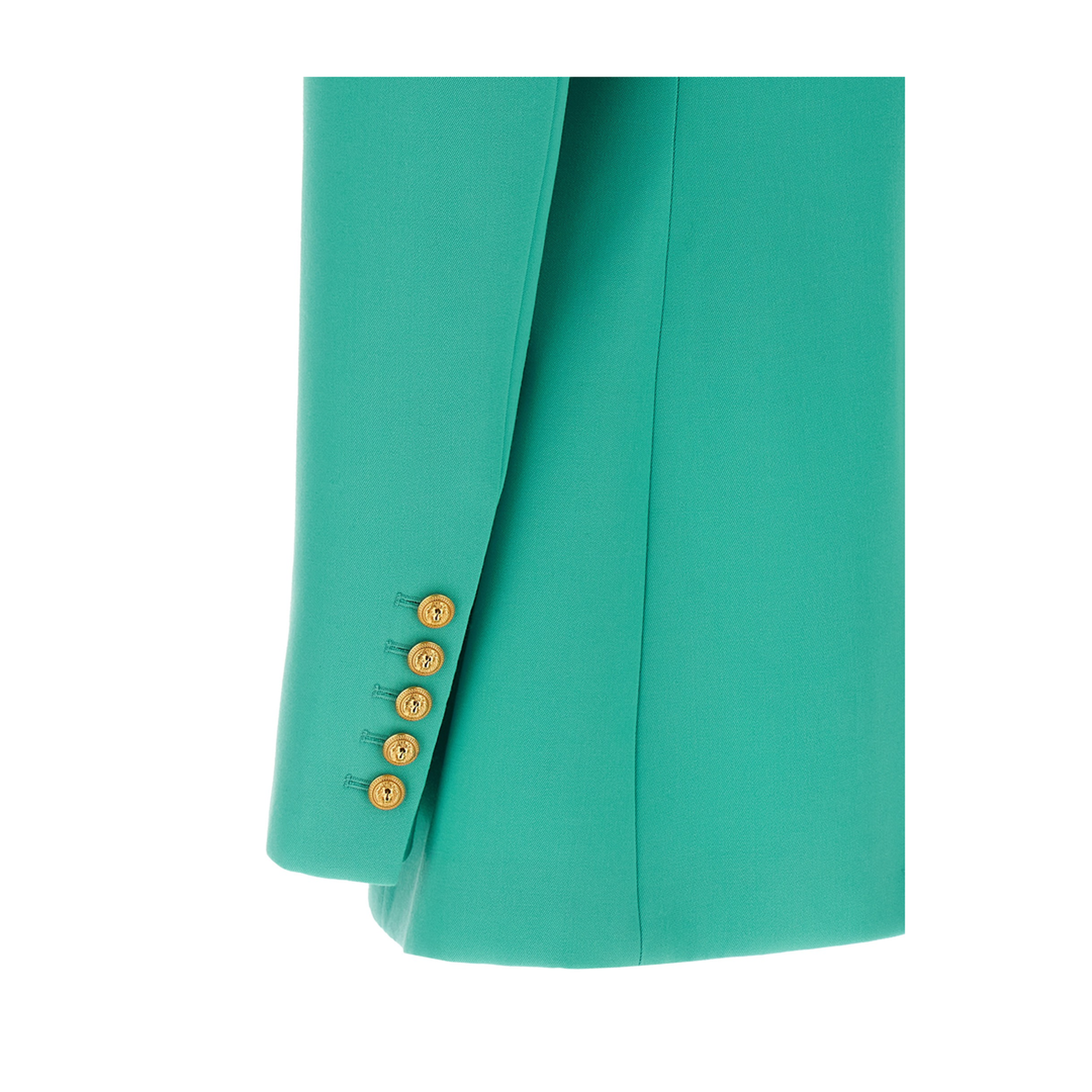 Logo Button Double-Breasted Blazer