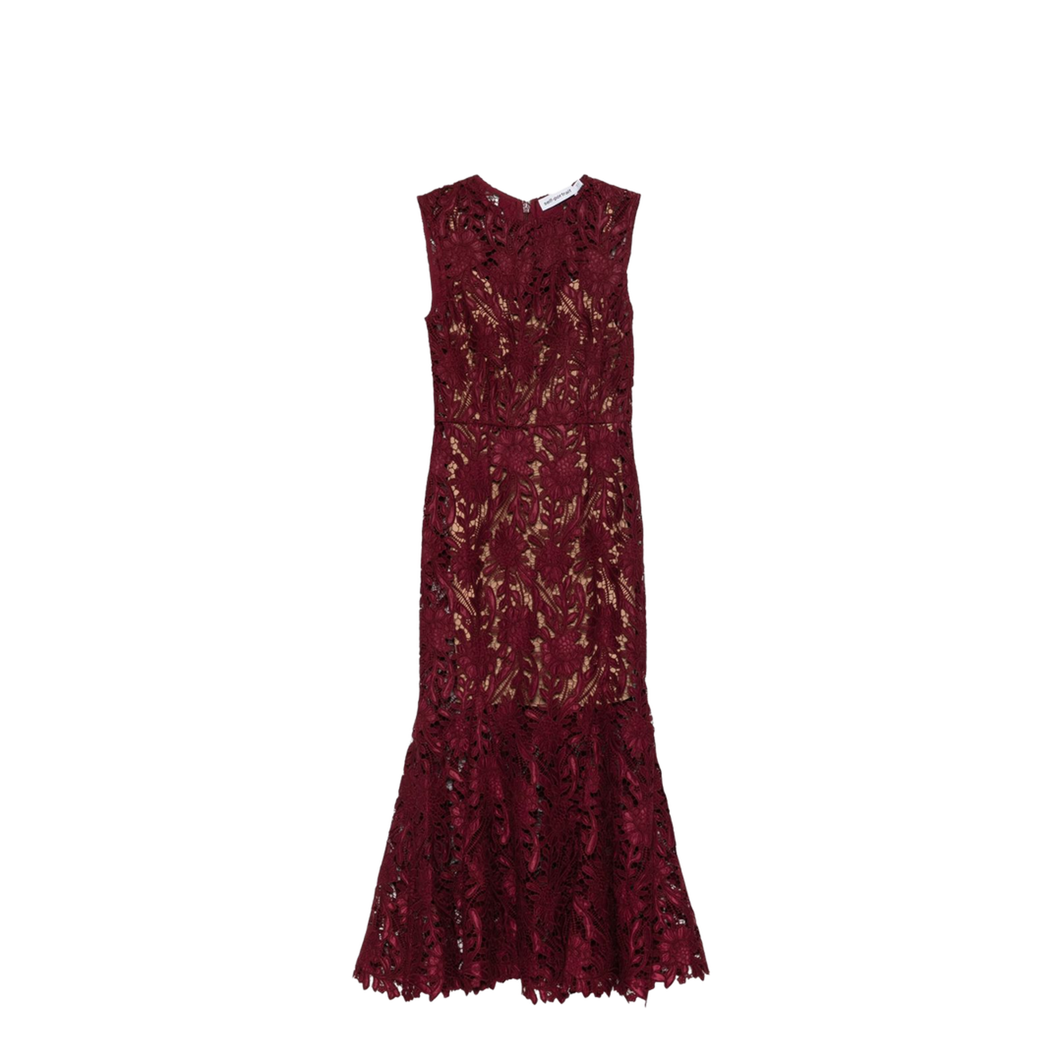 Guipure Lace Midi Dress