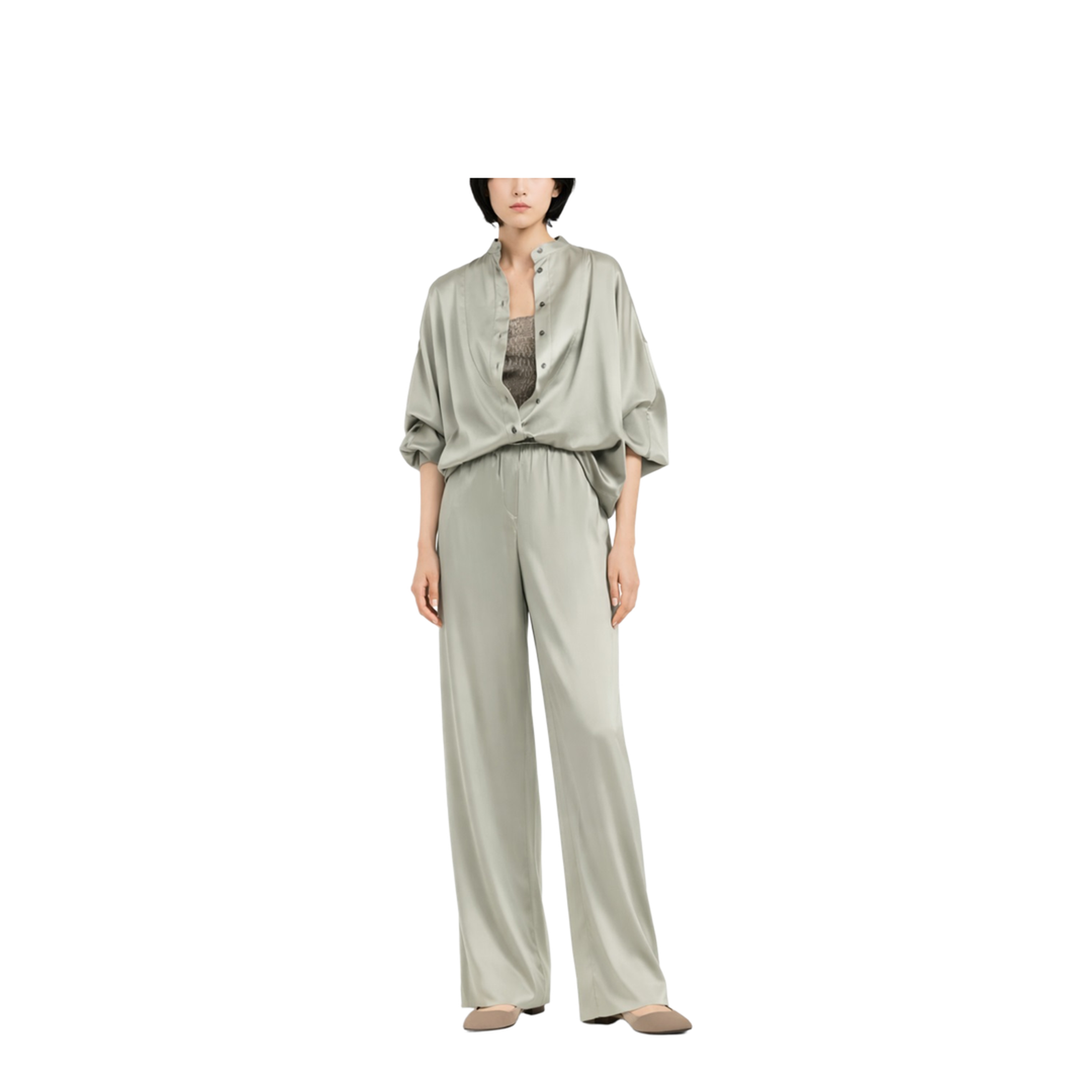 Elastic-Waistband Palazzo Pants