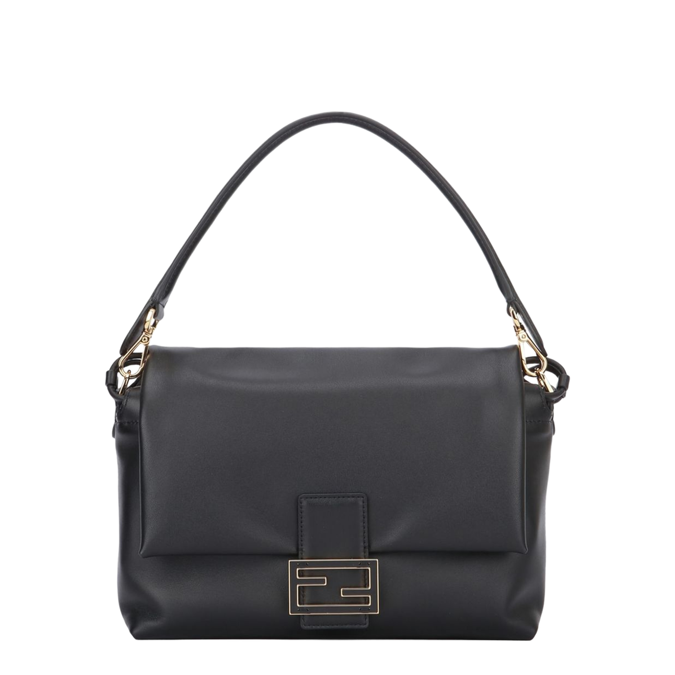 Mamma Baguette Medium Leather Handbag - Black