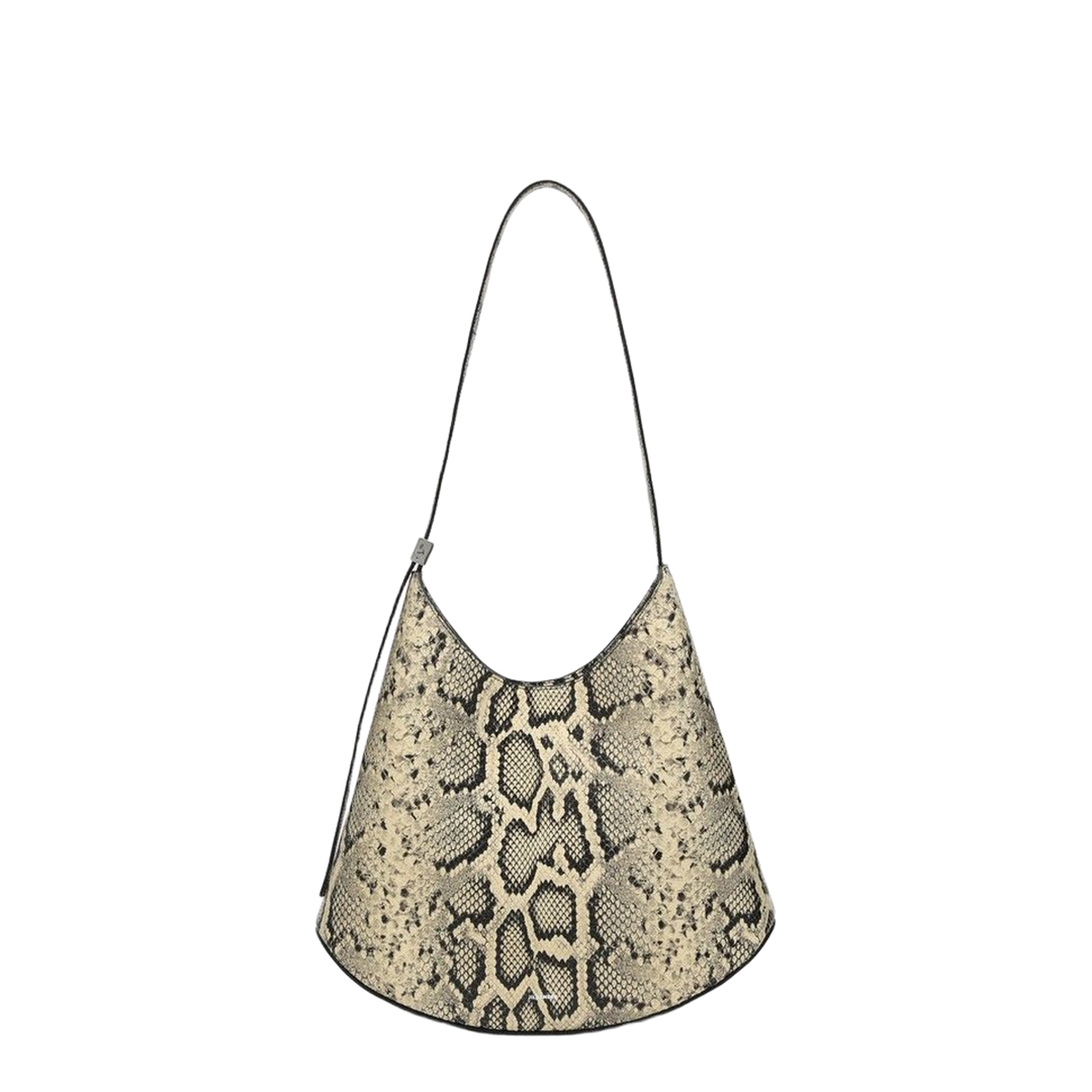 Eldorado Python-Print Leather Shoulder Bag