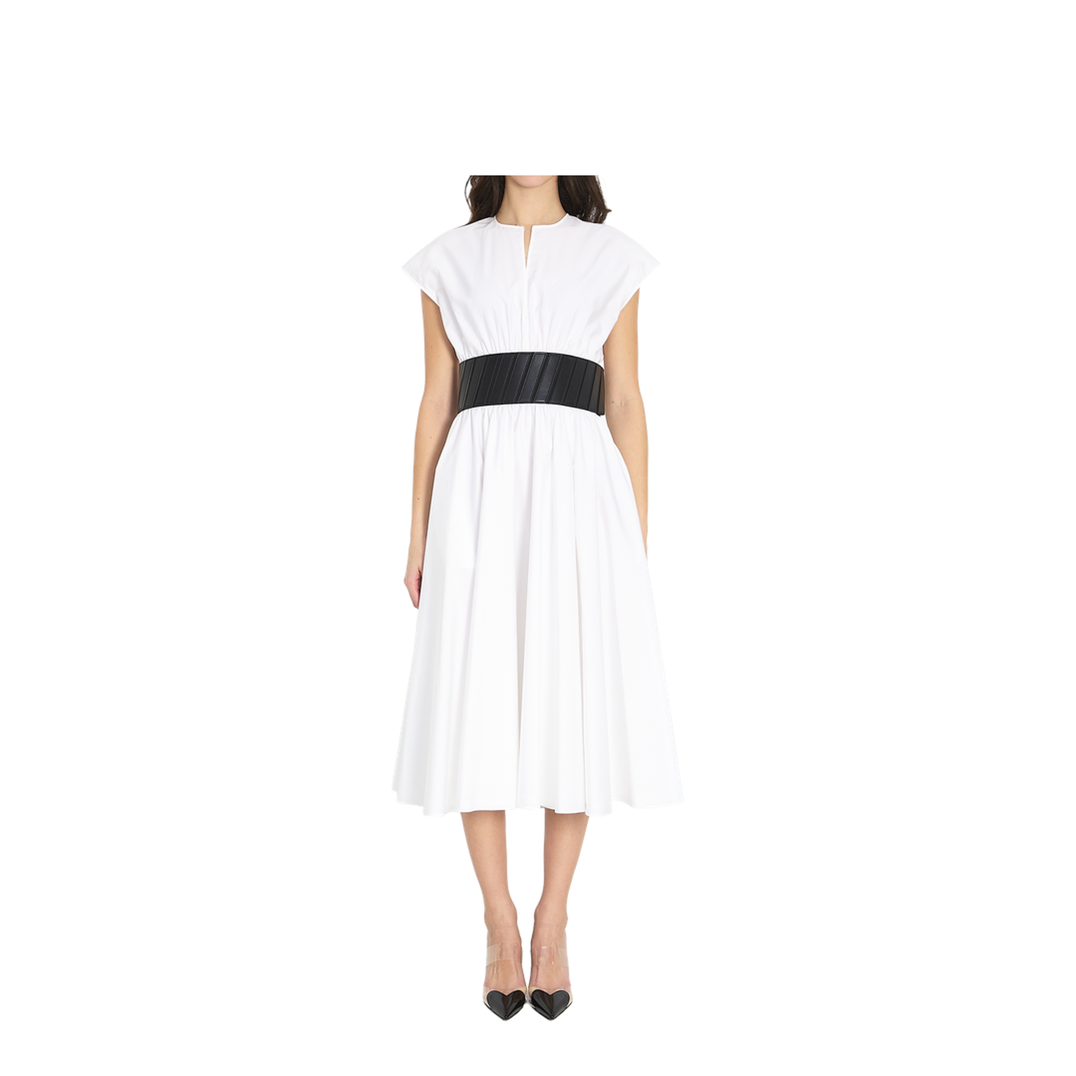 Midi Dress with Belt