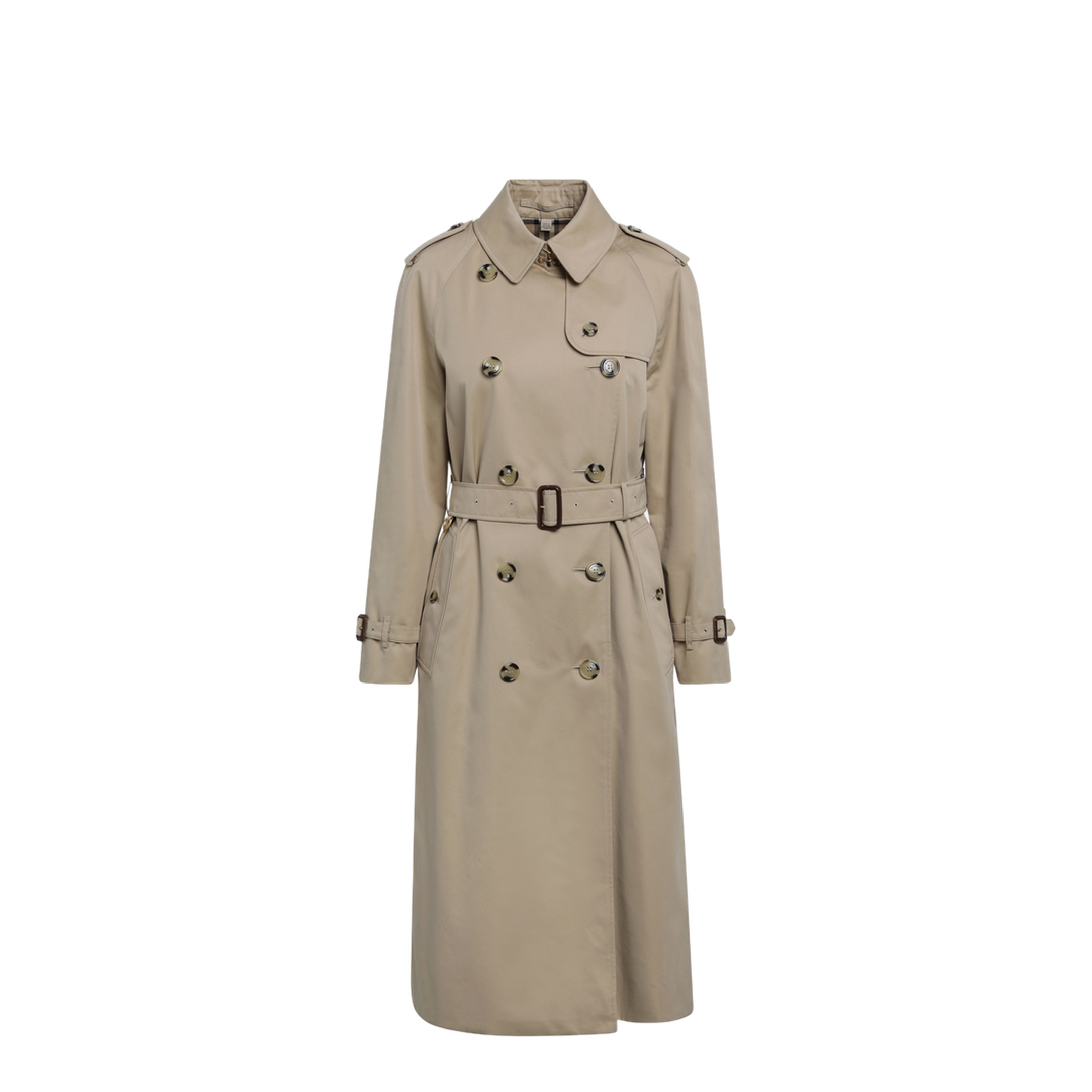 MAYFEYR - Burberry - Waterloo Long Cotton Gabardine Trench Coat In Honey - 8117254123456A1366