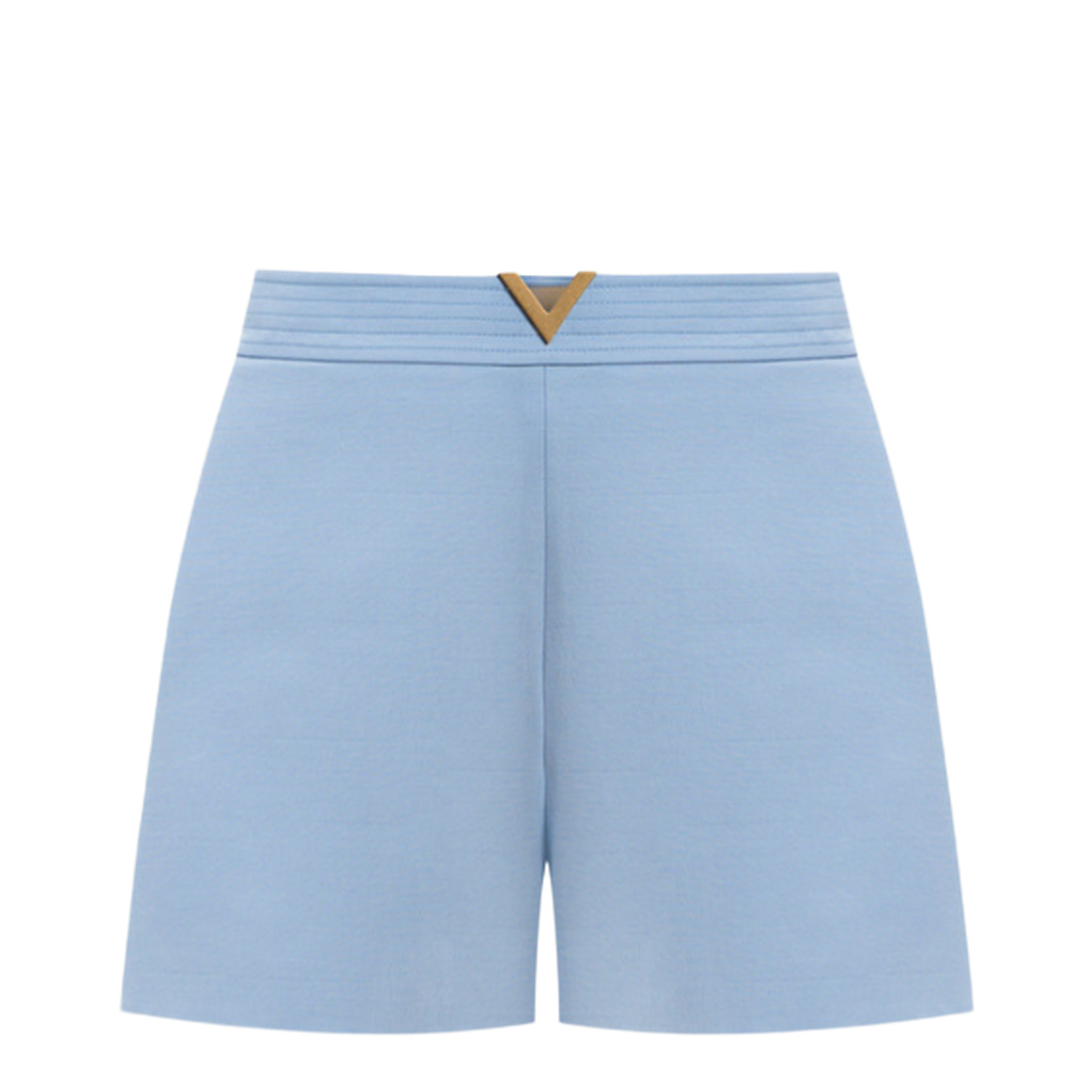 Wool Mini Shorts Dusty Blue