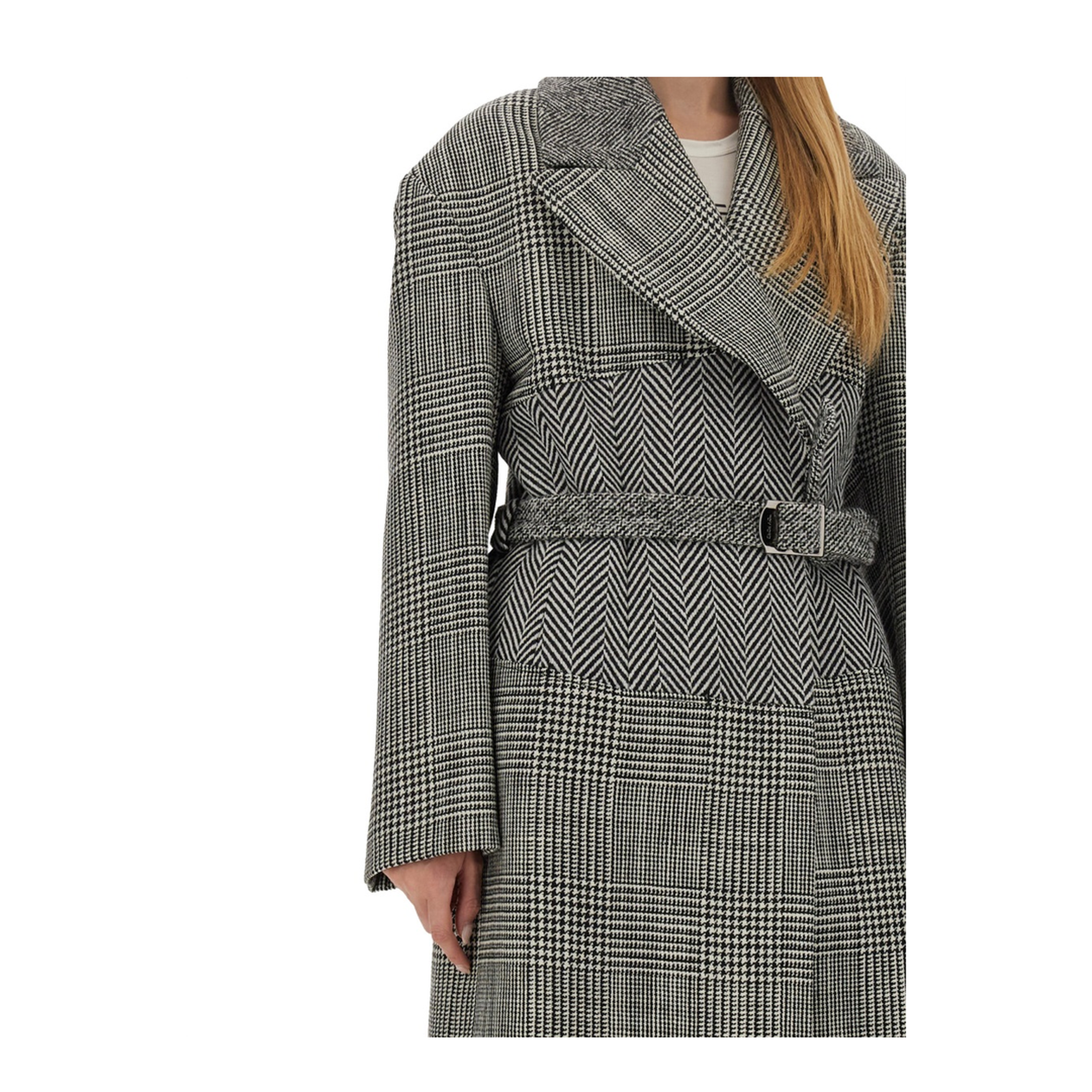 Wool Patchwork Coat