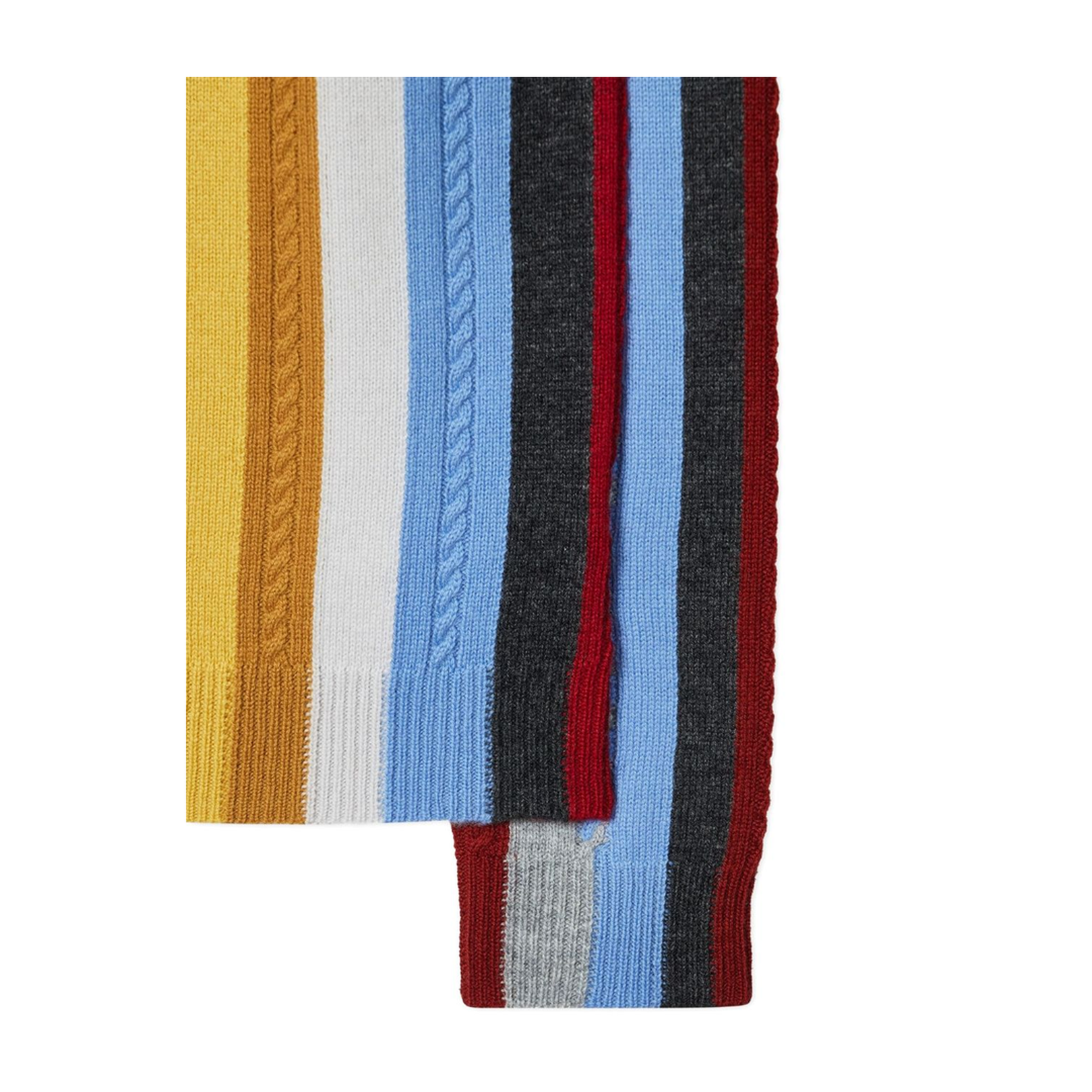 Multicoloured Cable Knit Sweater