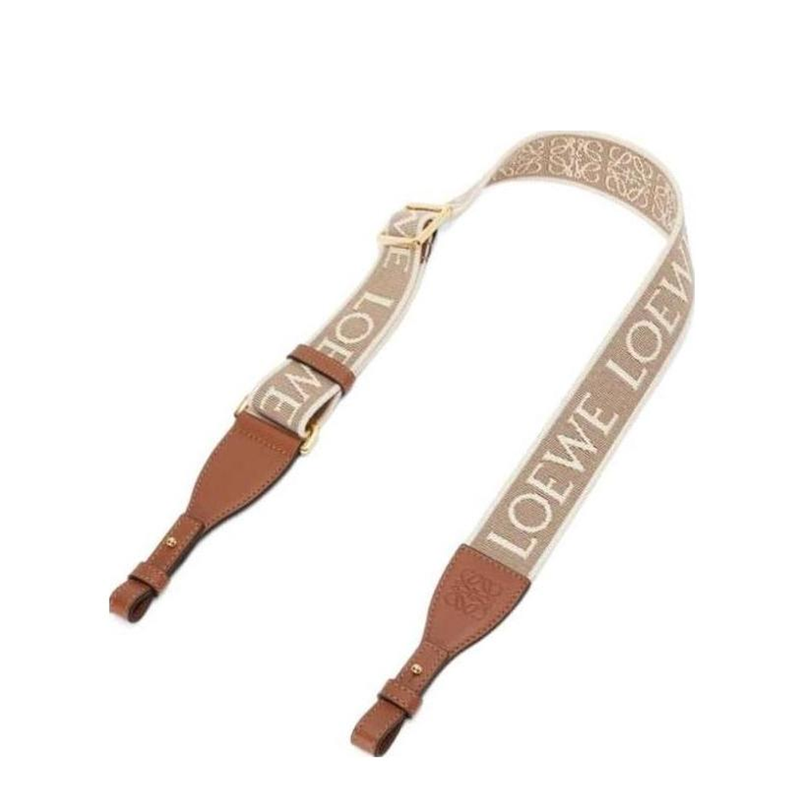 Natural Anagram Leather Belt Strap