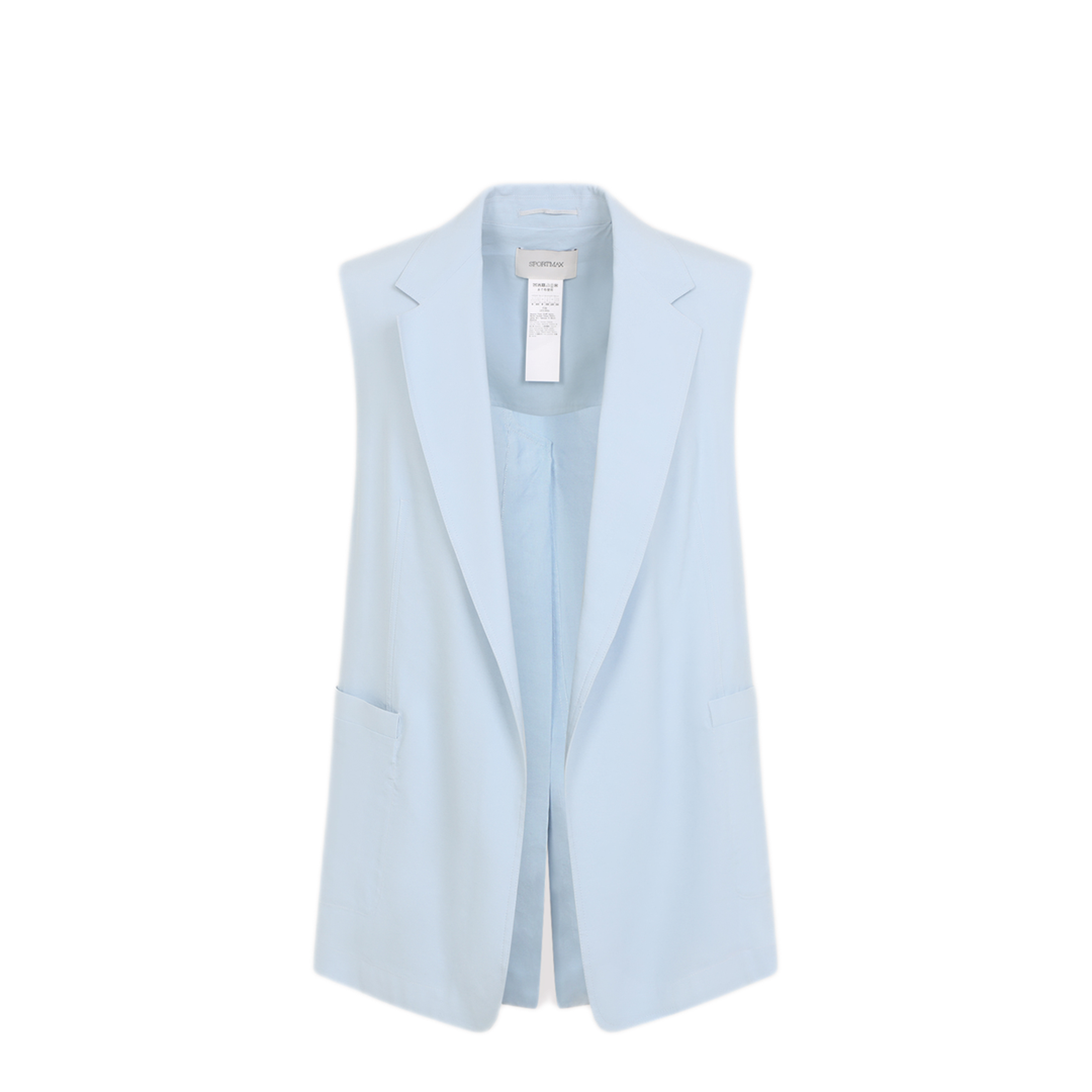 MAYFEYR - Sportmax - Light Blue Viscose Gilet - 2612281012600002