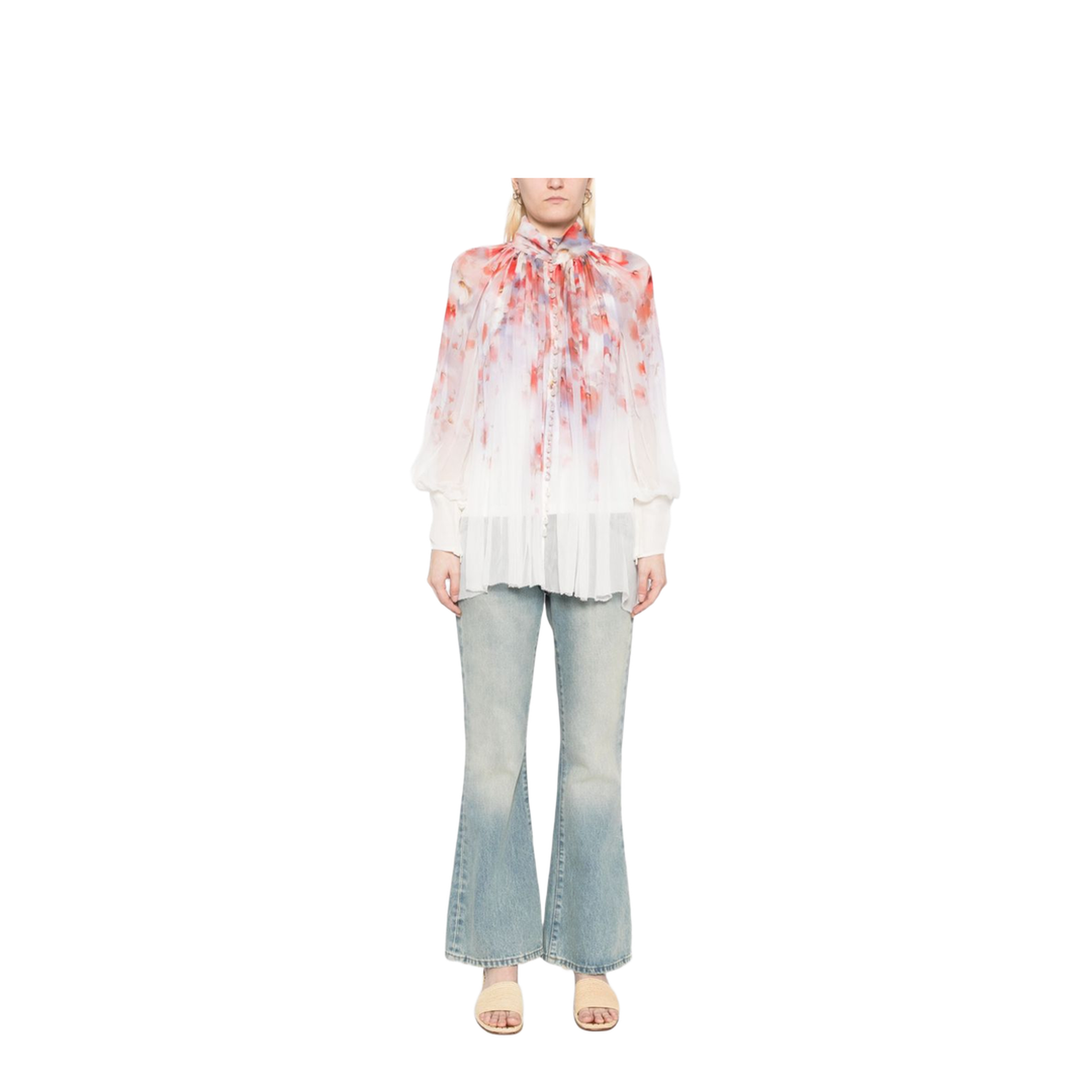 Crush Blouse With Floral Print