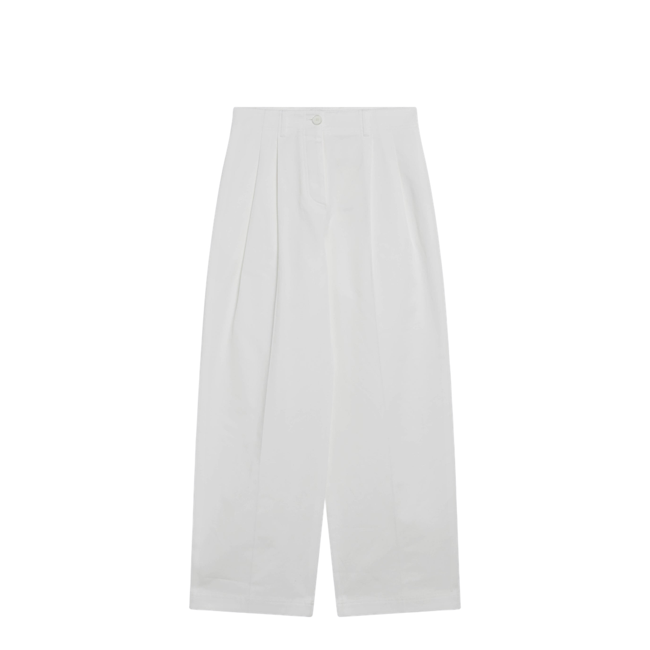 MAYFEYR - Toteme - White Cotton Trousers - 242-WRB1641TFB0103047