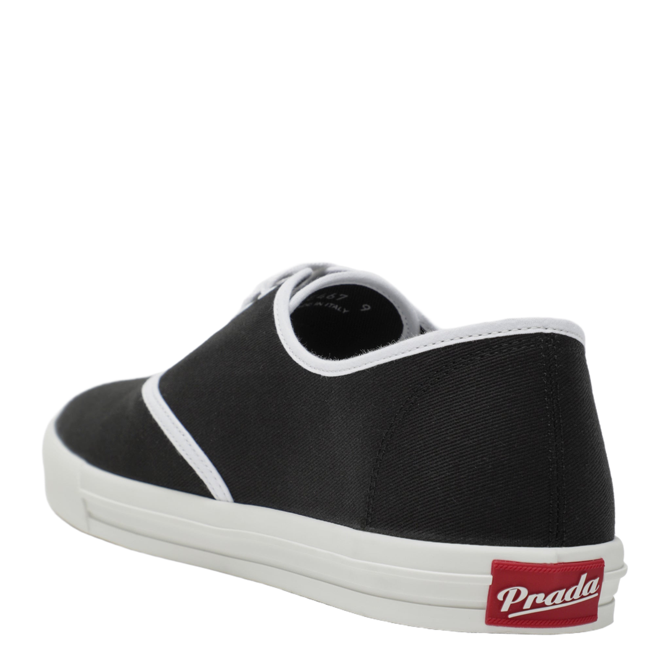 Black Drill Fabric Sneakers