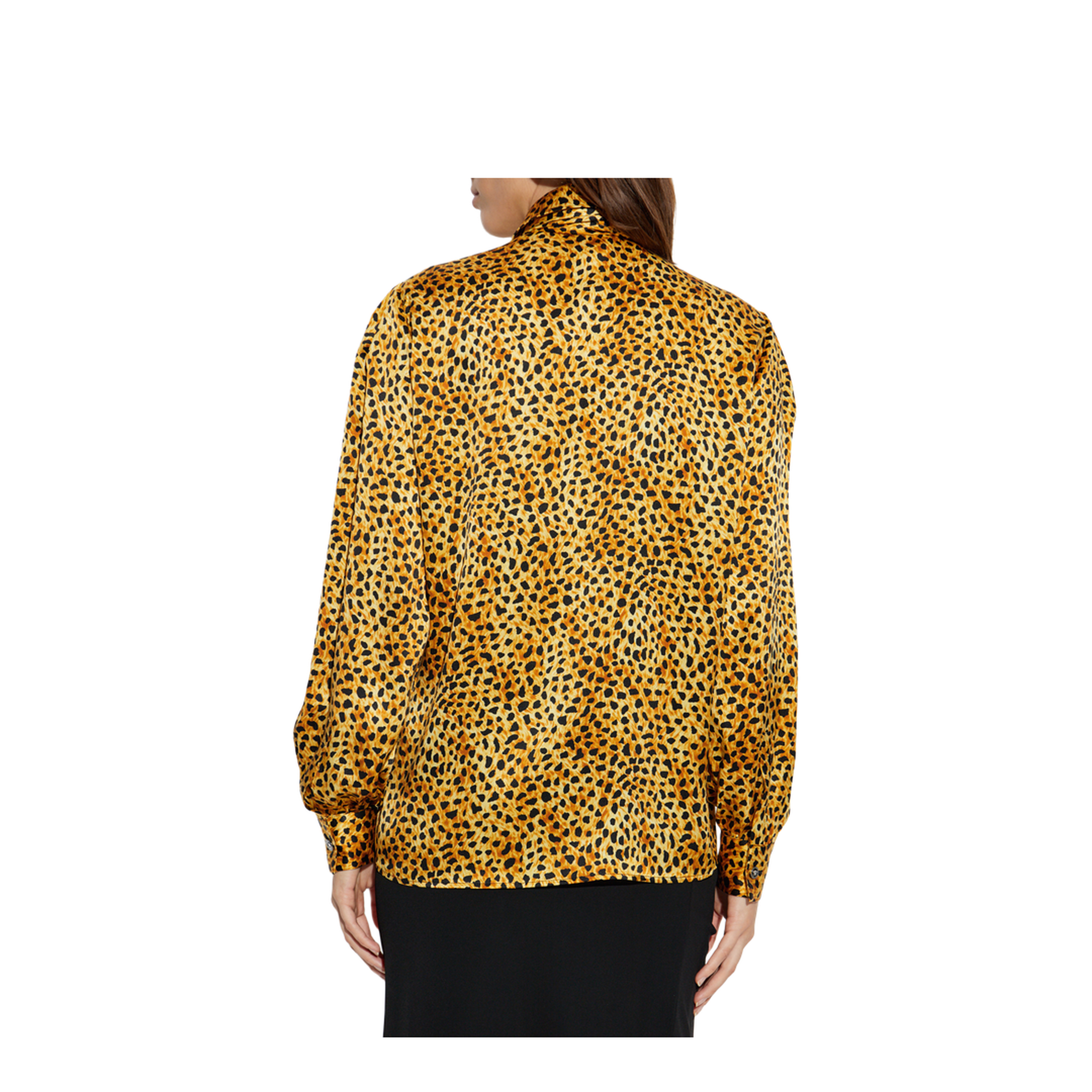 Women Shirt Cheetah Allover Print Medusa Motif