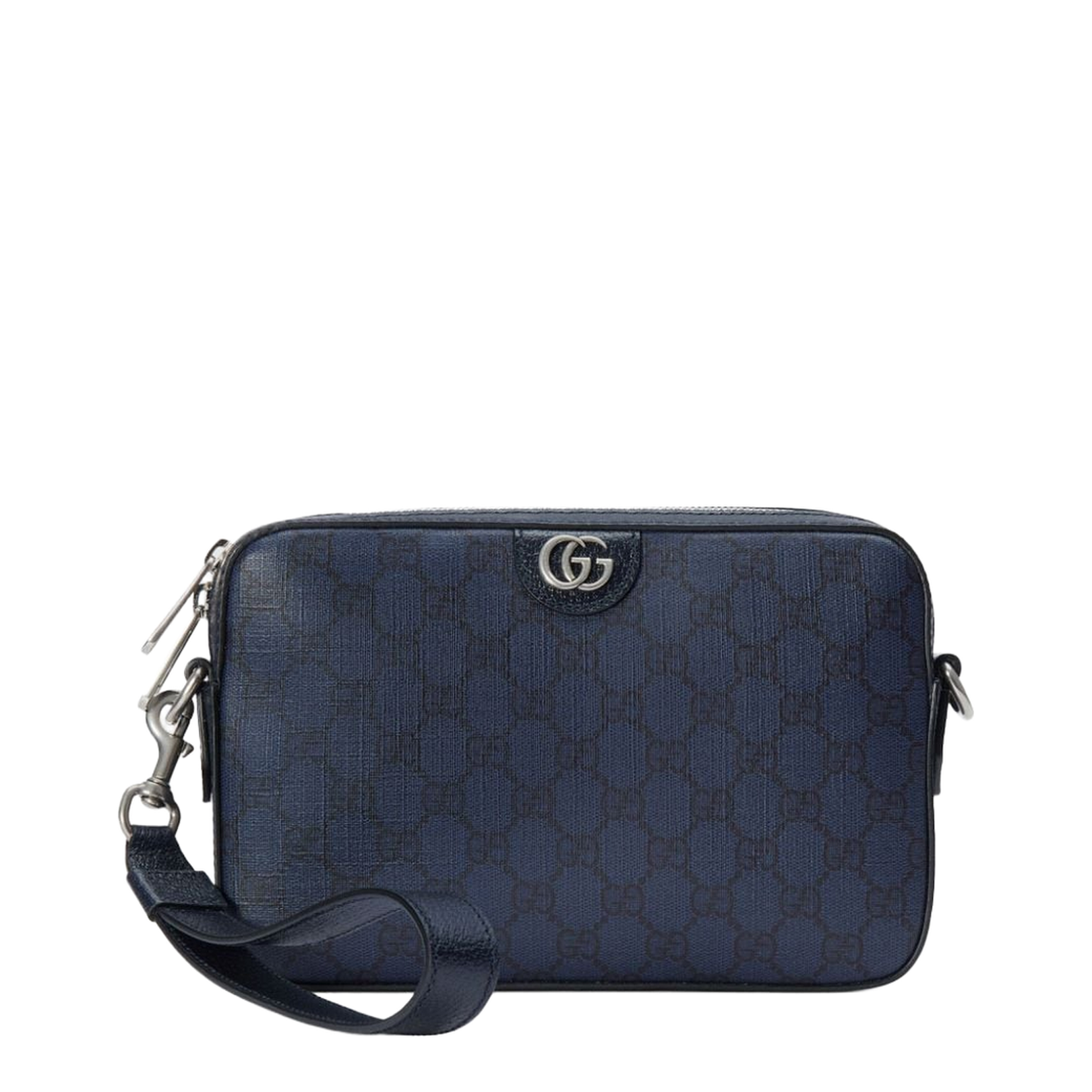 Ophidia Small Nylon Crossbody Bag - Navy Blue