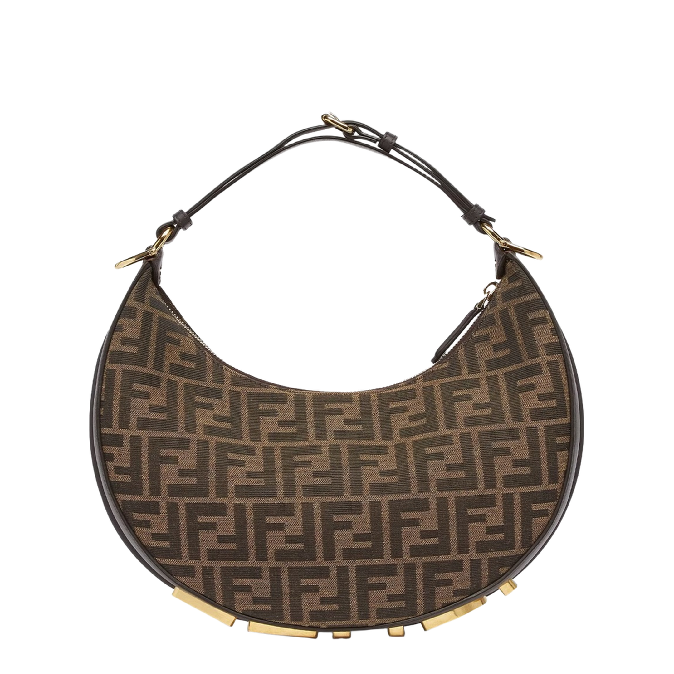 Fendigraphy Leather Shoulder Bags - Brown