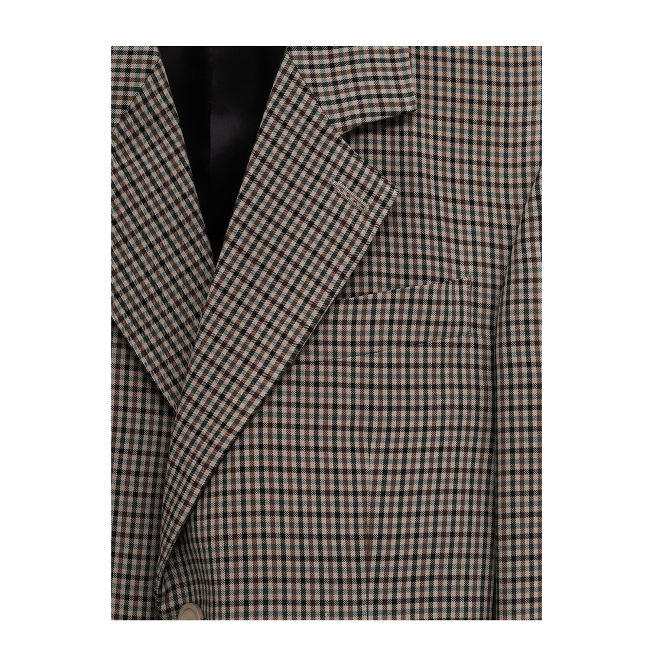 Wrap Tailored Jacket in Khaki/Brown