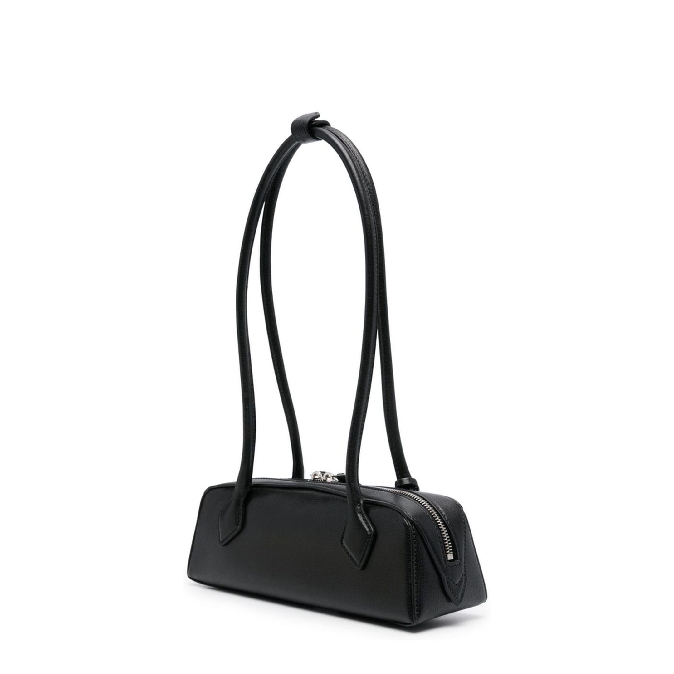 Le Teckel Small Goat Leather Shoulder Bag - Black