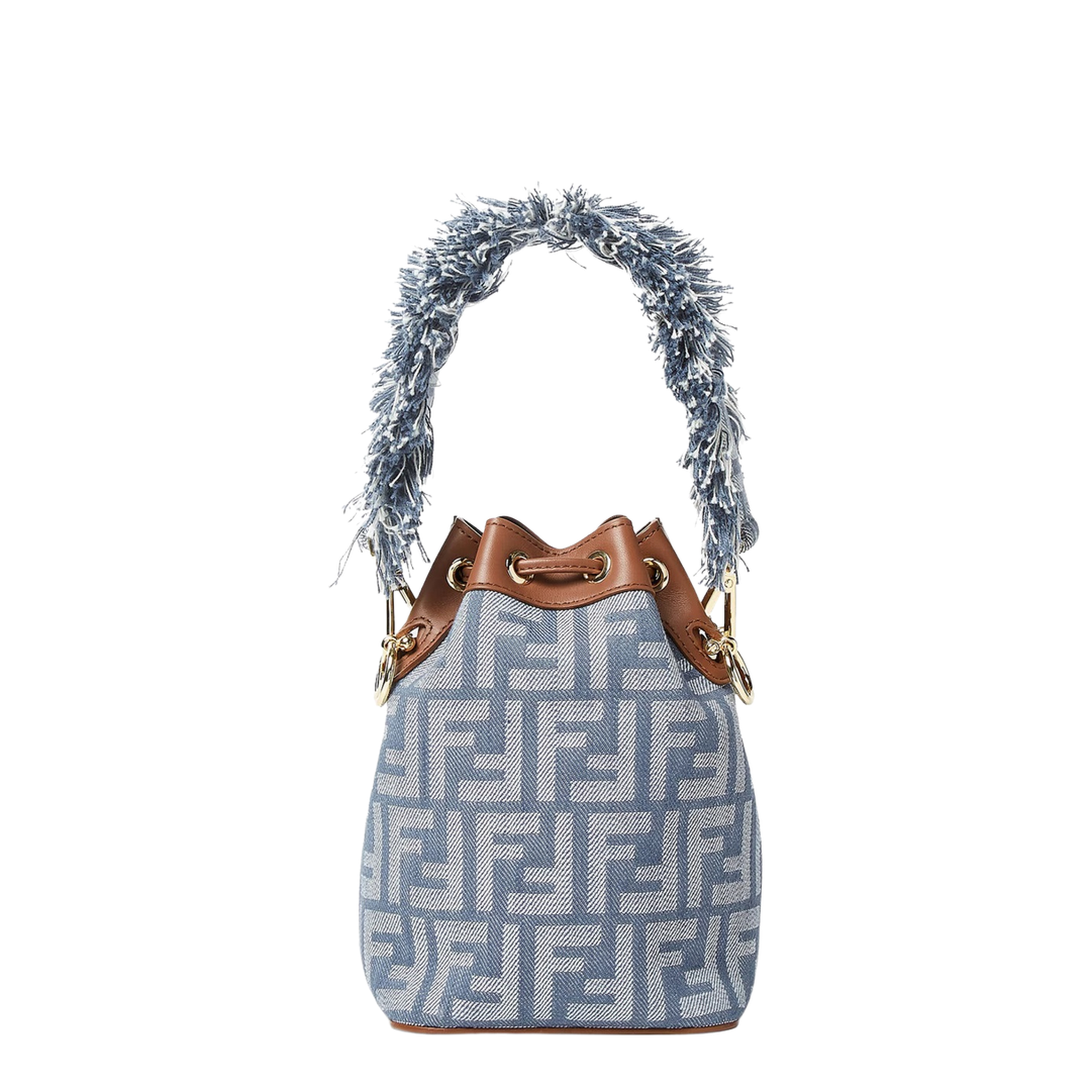 Mon Tresor Denim Bucket Bags - Blue