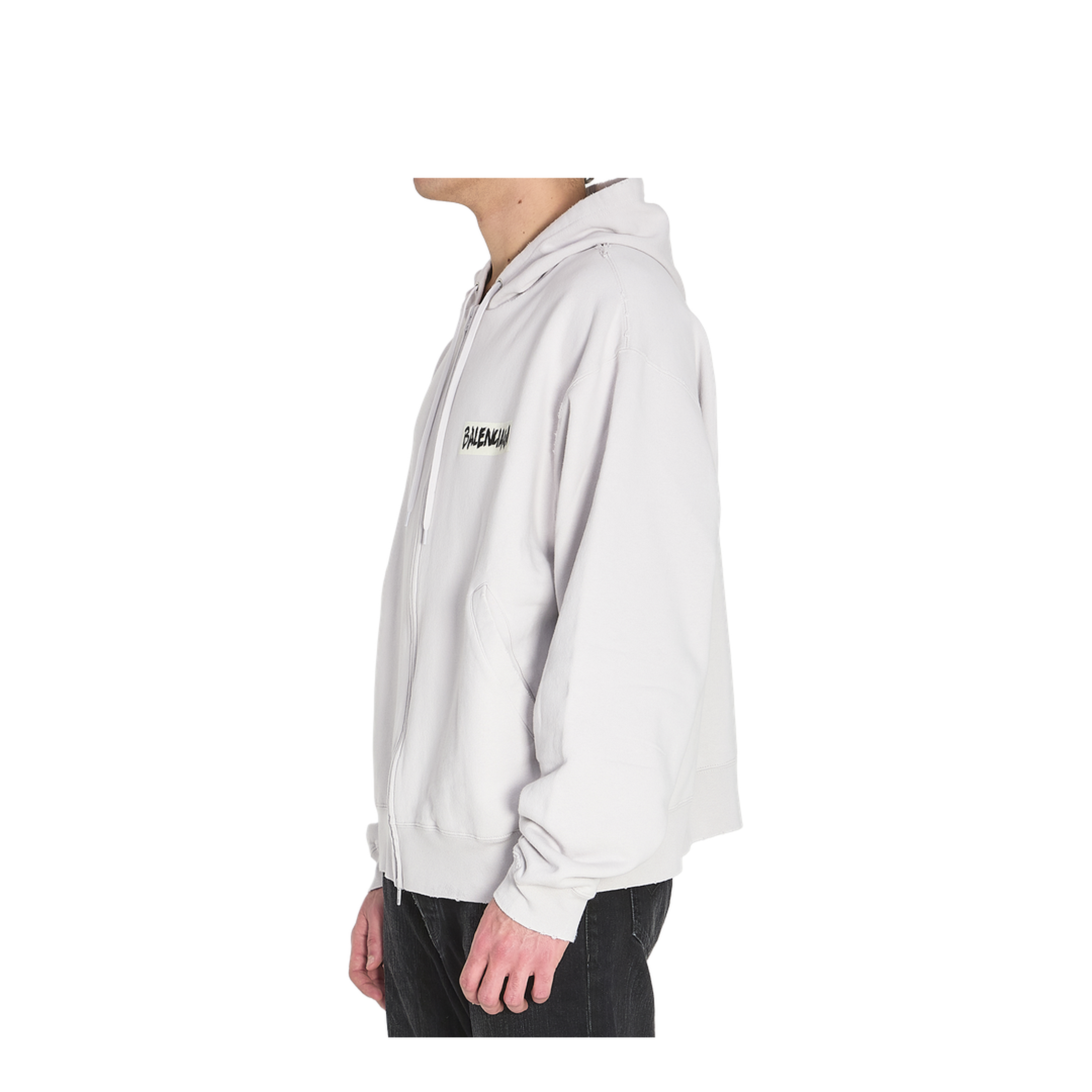 Masking Tape Zip-Up Hoodie
