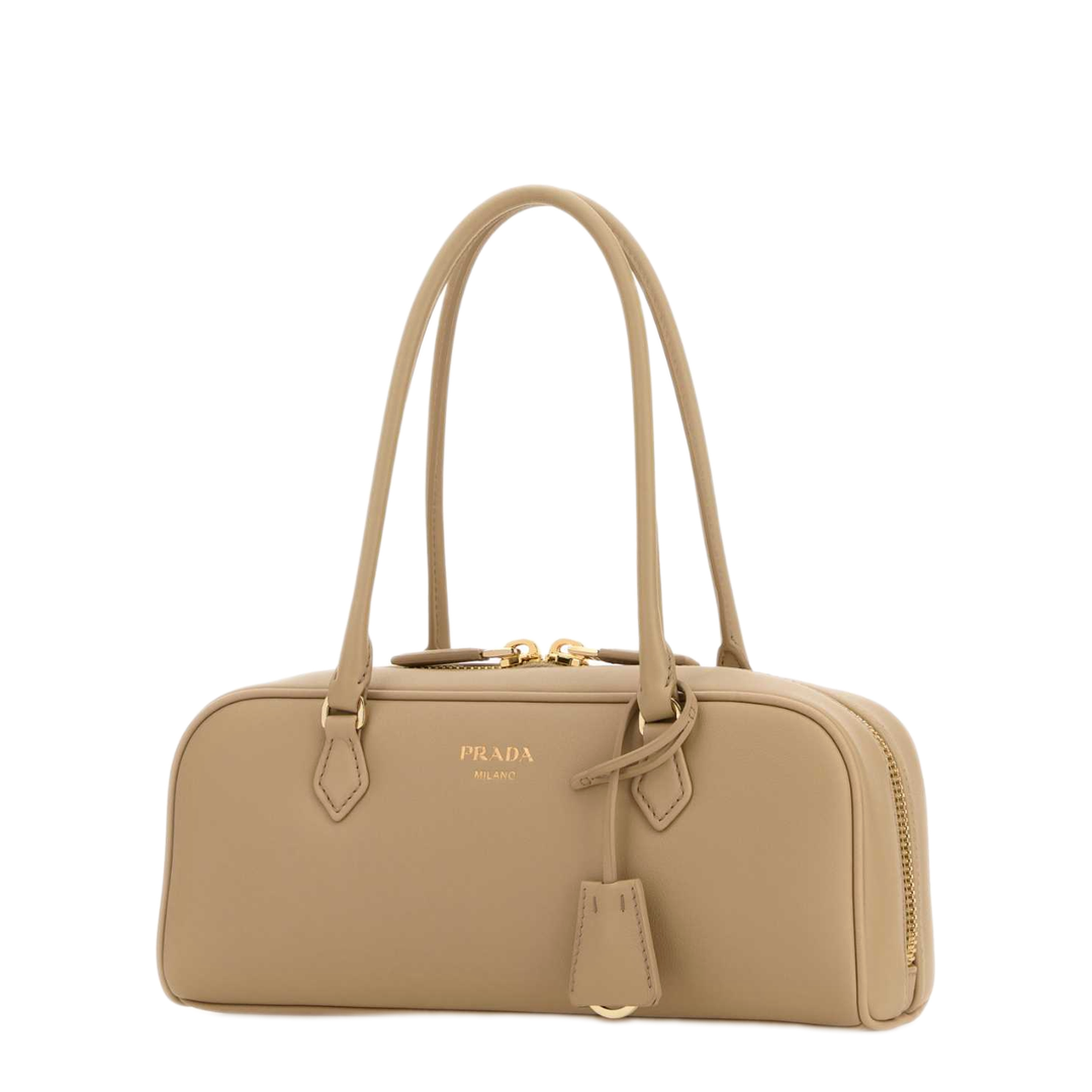 MAYFEYR - Prada - Beige Leather Medium Handbag - 1BB1702CYSF0036