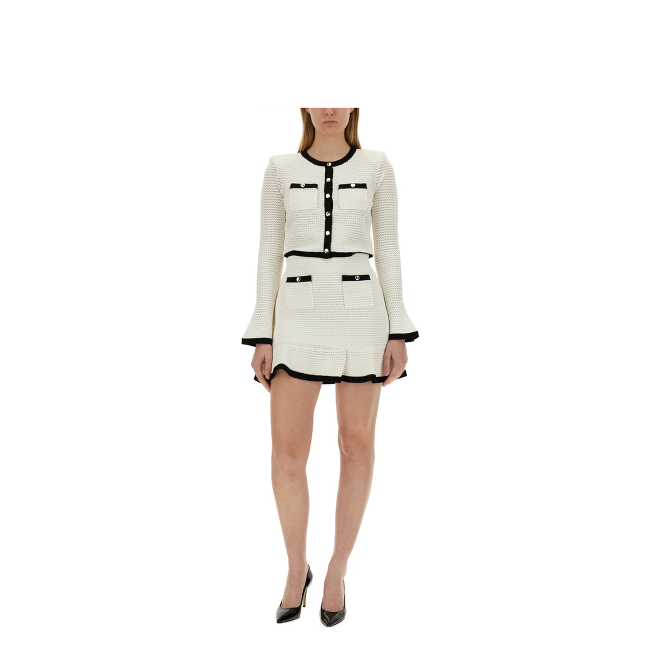 MAYFEYR - Self Portrait - Crochet Cardigan - SS24217JCWHITE