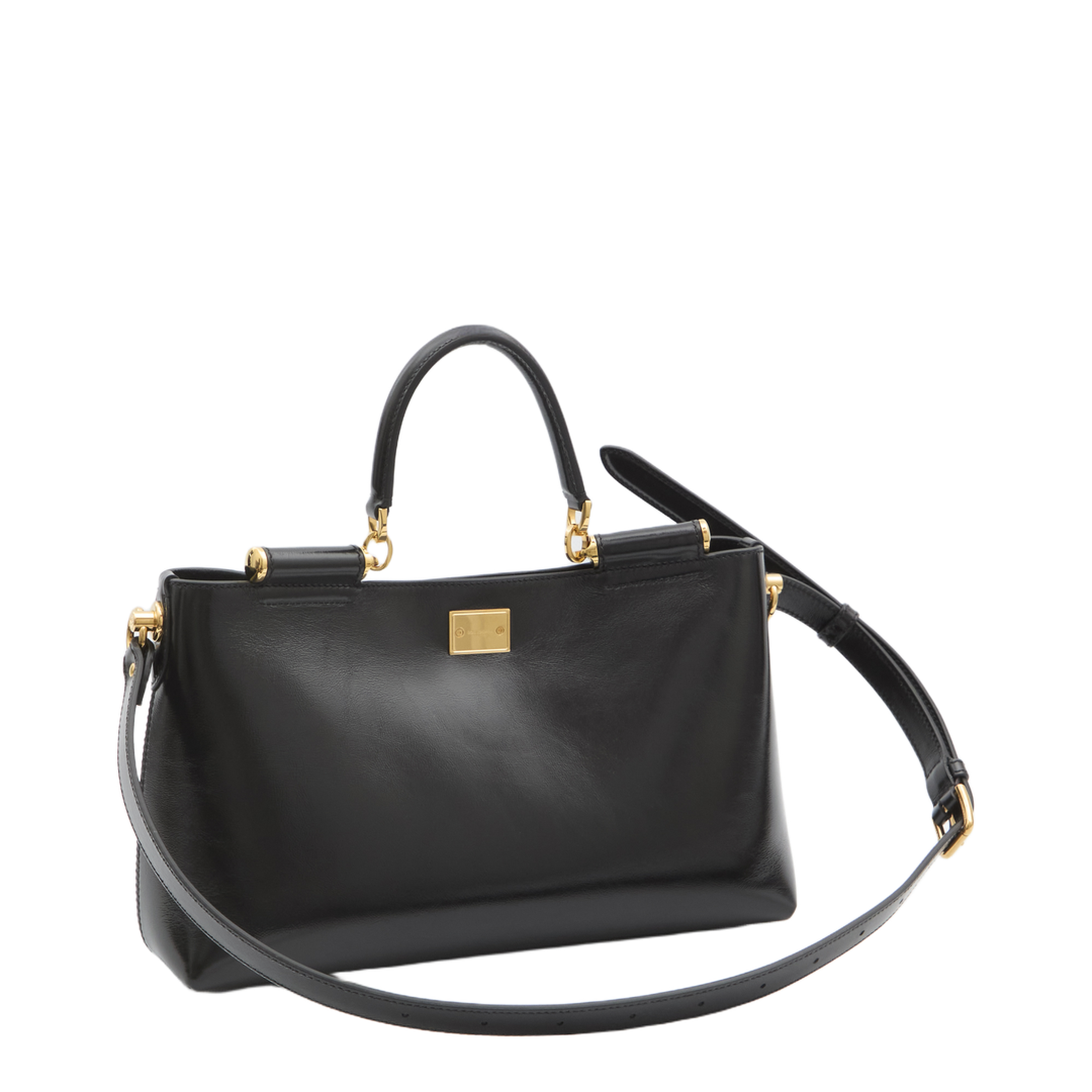 Vittoria Medium Calfskin Handbag - Black