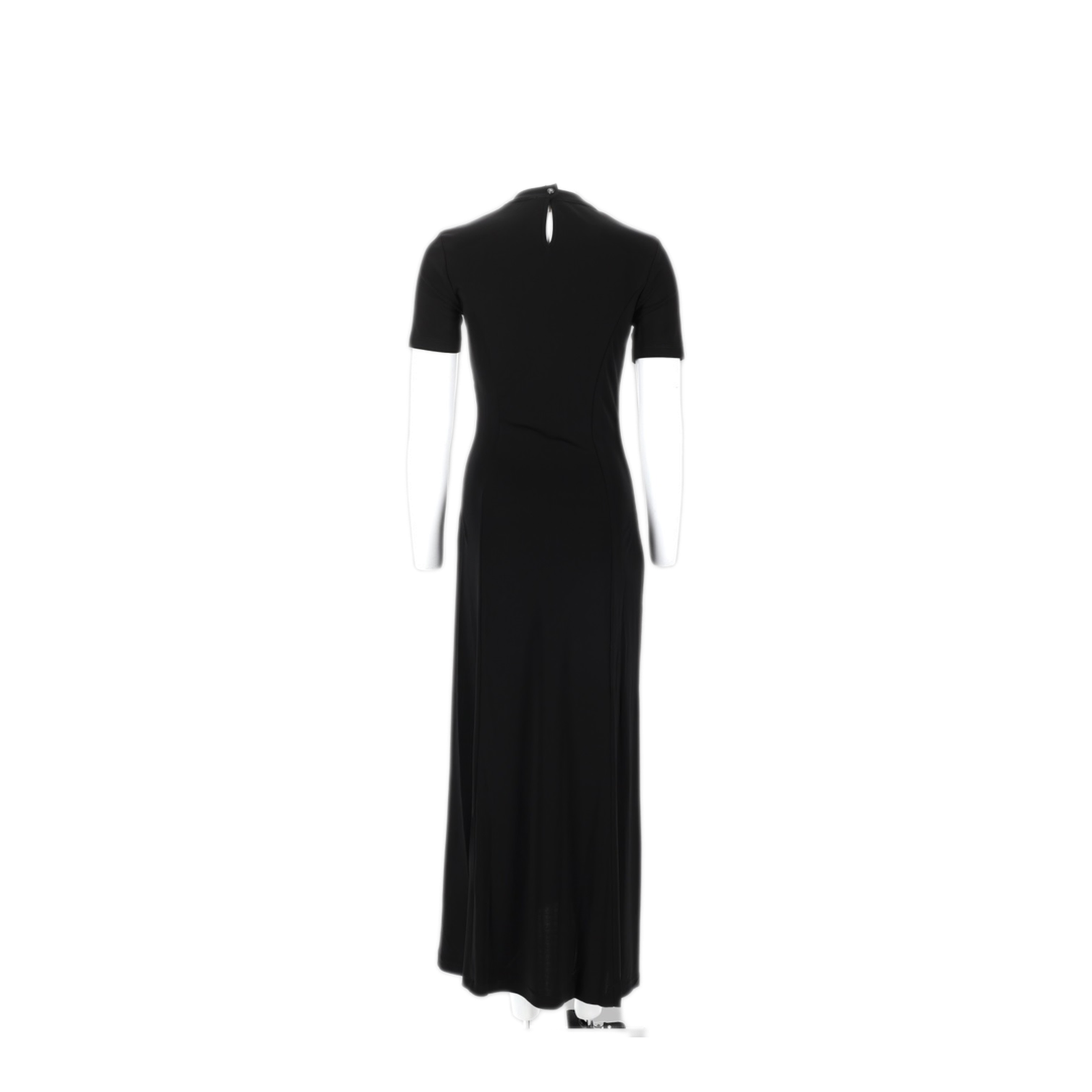 MAYFEYR - RABANNE - Long Black Jersey Draped Dress - 24AJRO886VI0386P001