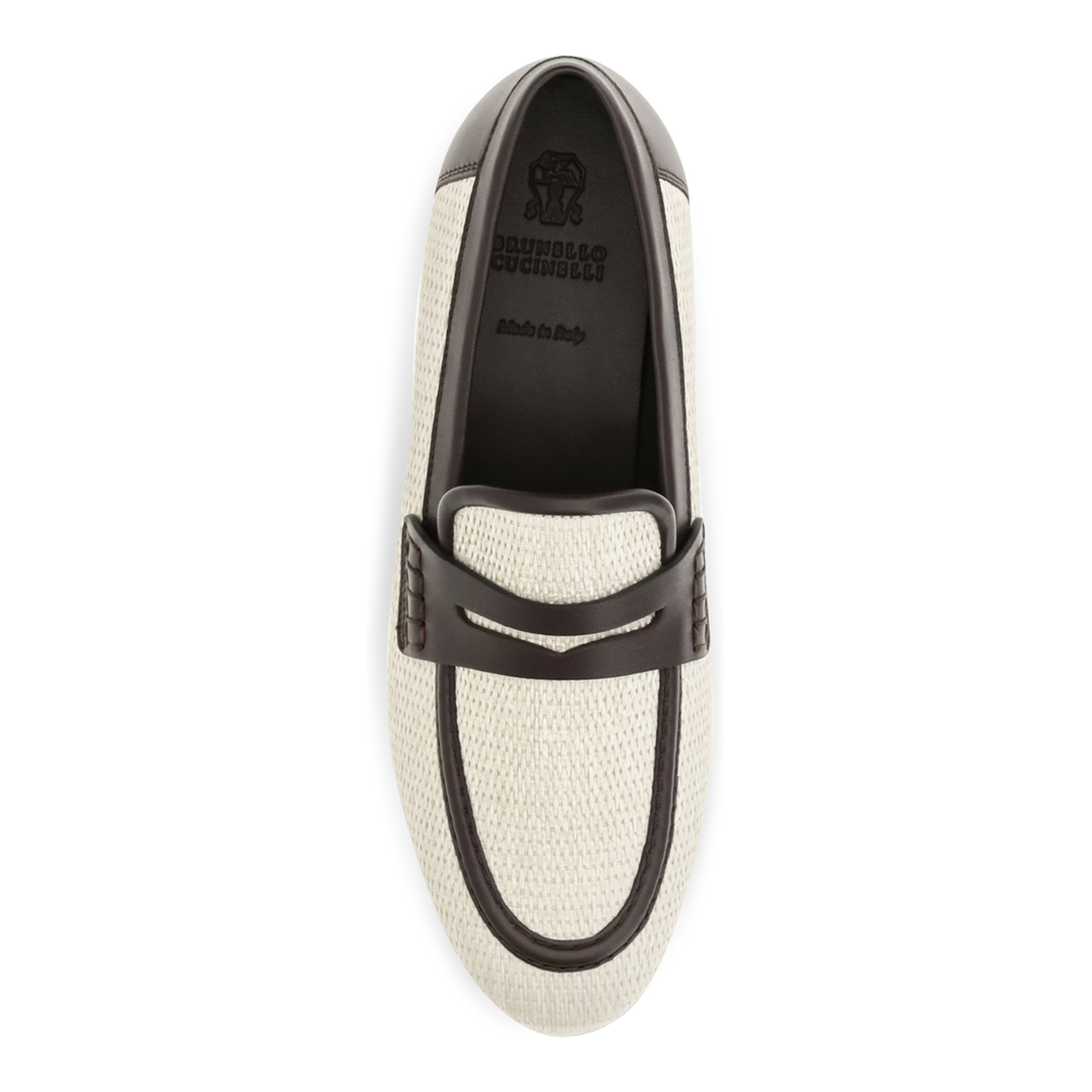 MAYFEYR - Brunello Cucinelli - Two-Tone Leather And Raffia Loafers - MZQ9C3210