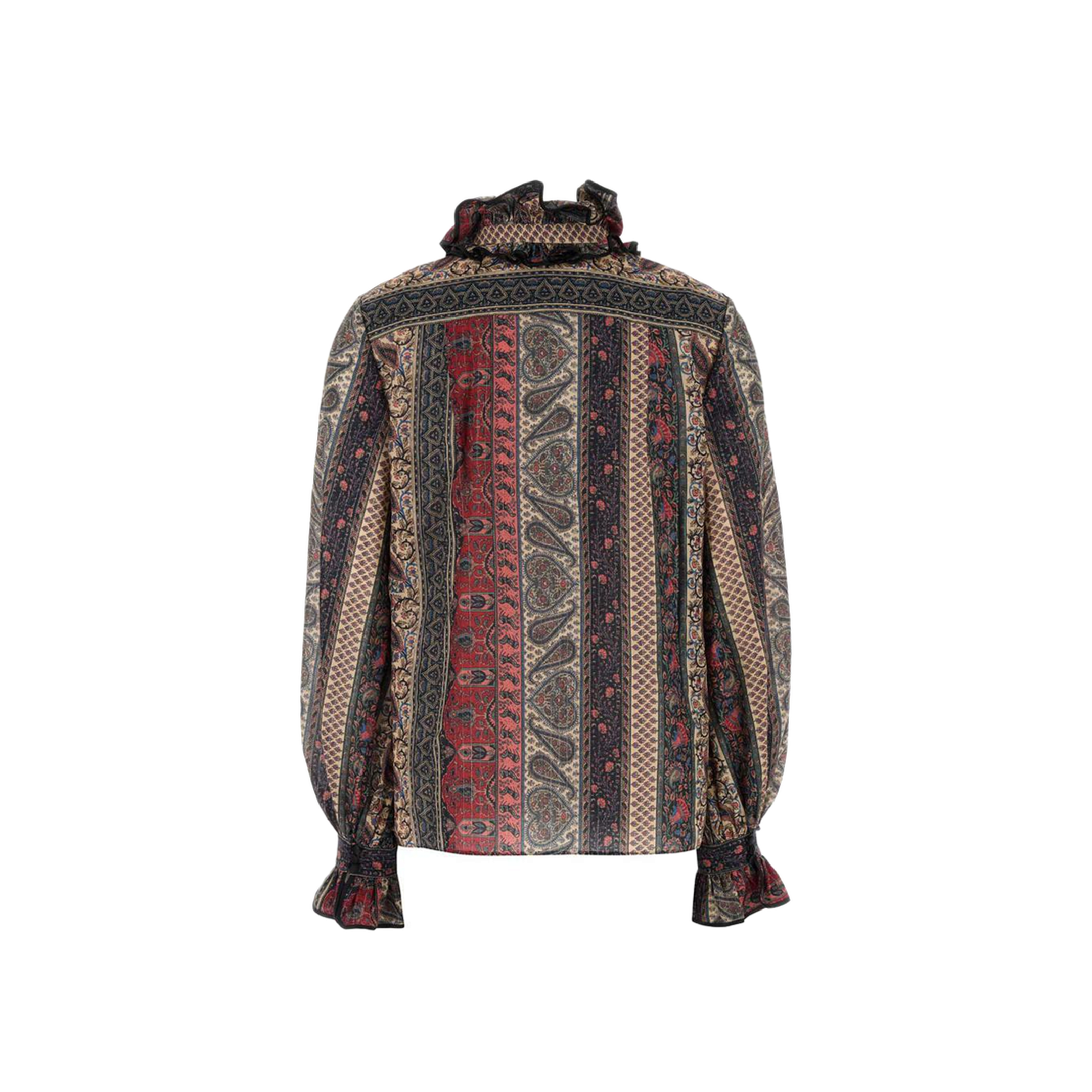 Printed Cotton Blend Blouse
