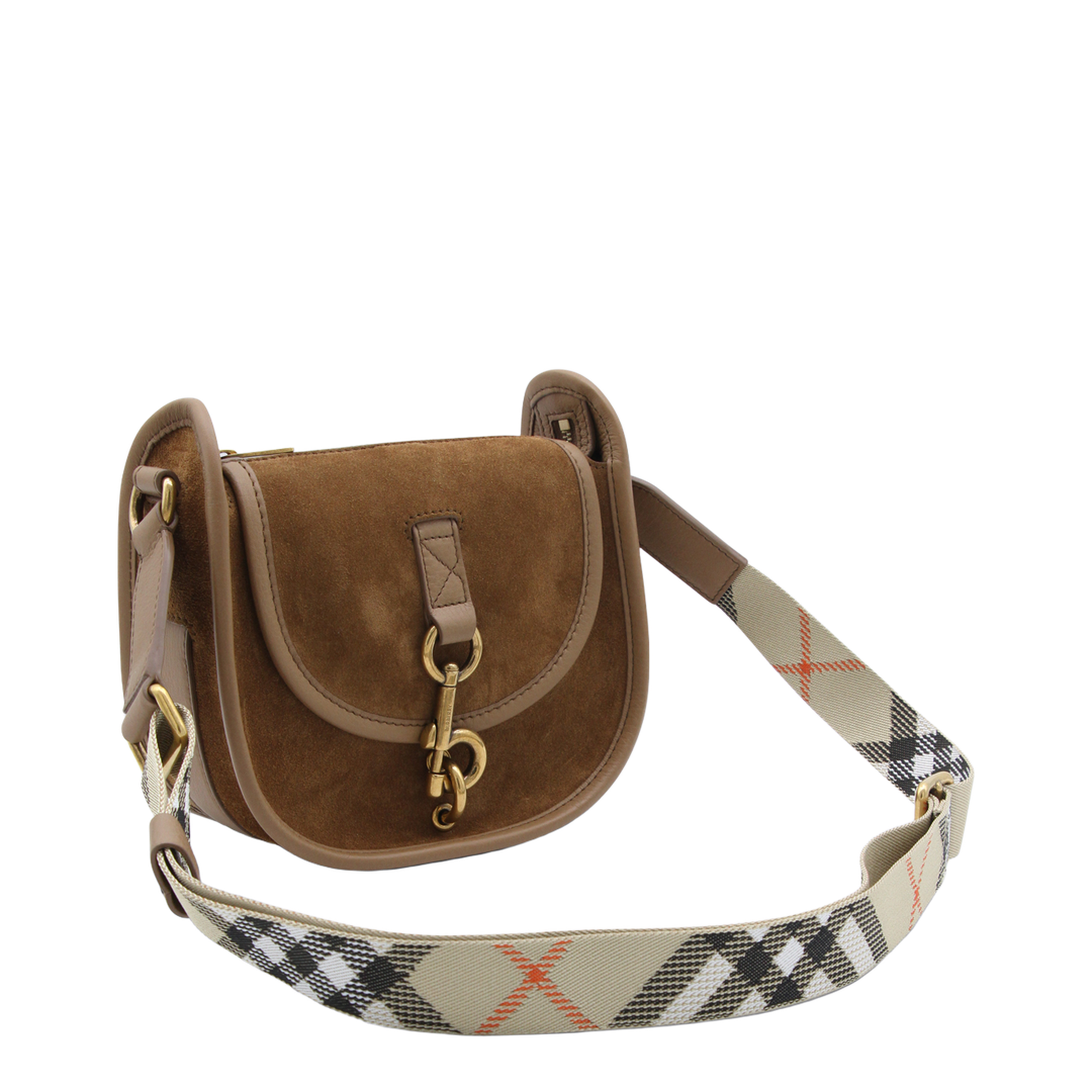 Mini B Clip Suede Messenger Bag - Hazel Brown