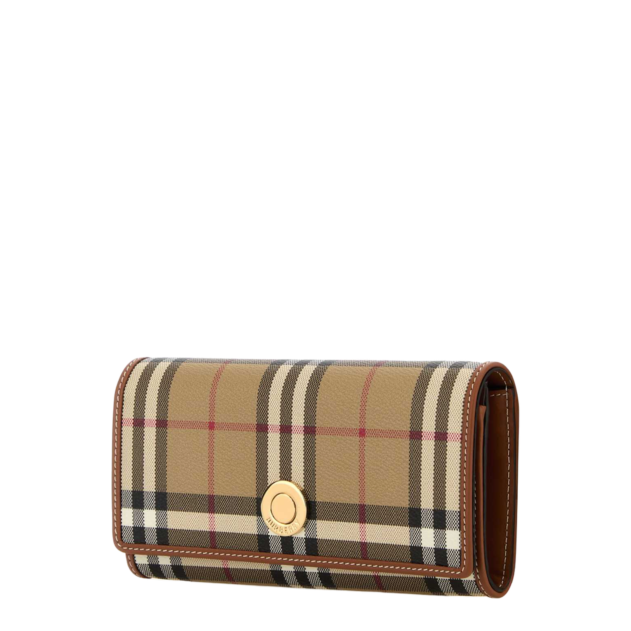 Vintage Check Printed Canvas Wallet - Briar Brown