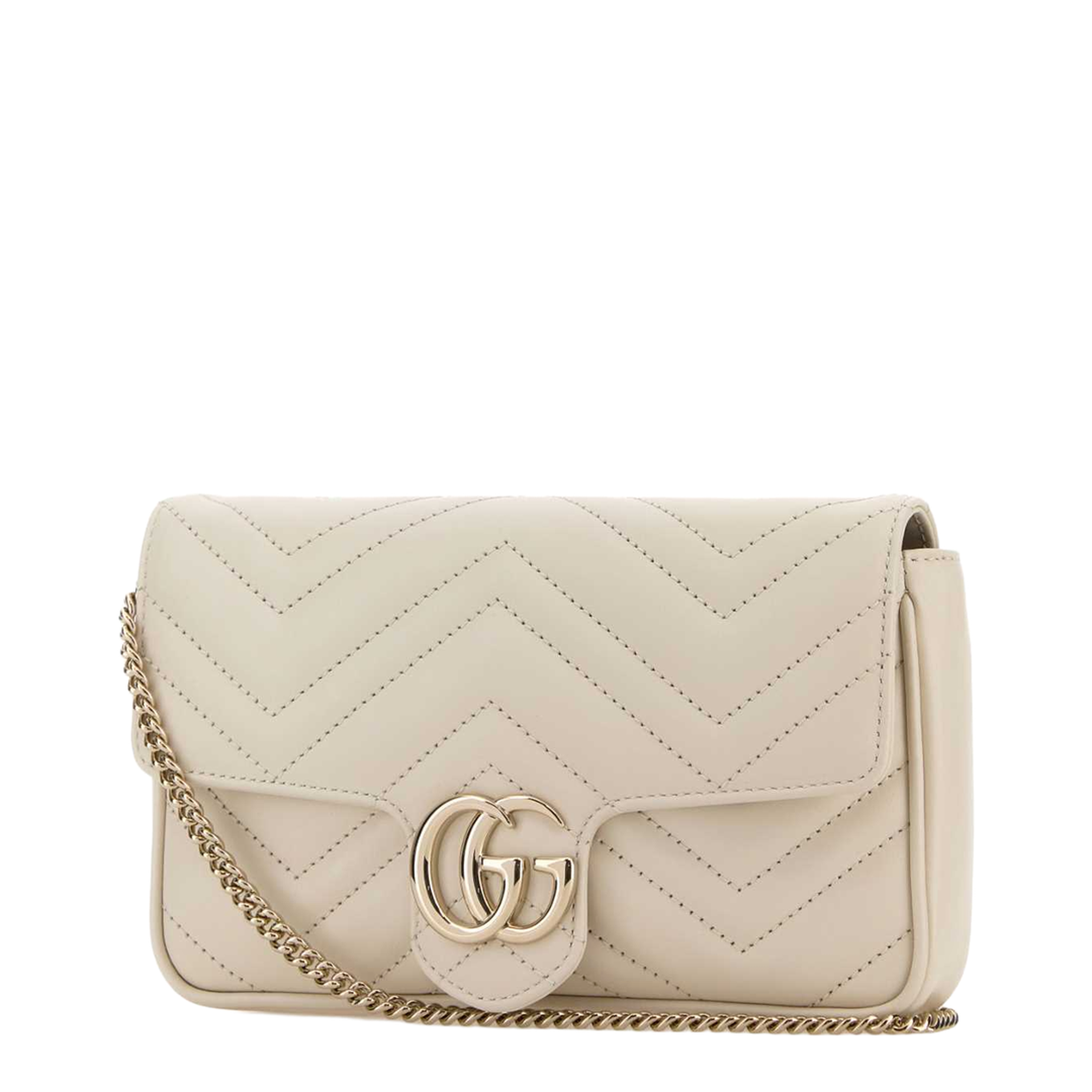 MAYFEYR - Gucci - Small Shoulder Bag In White Leather - 751526AAFPP9053