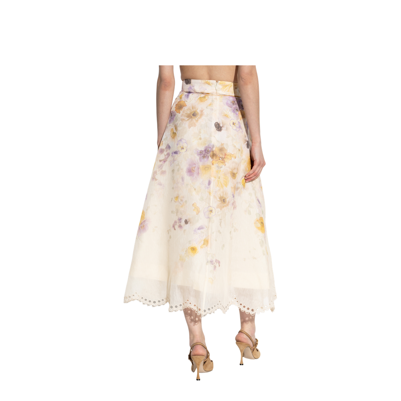 Embroidered Midi Skirt