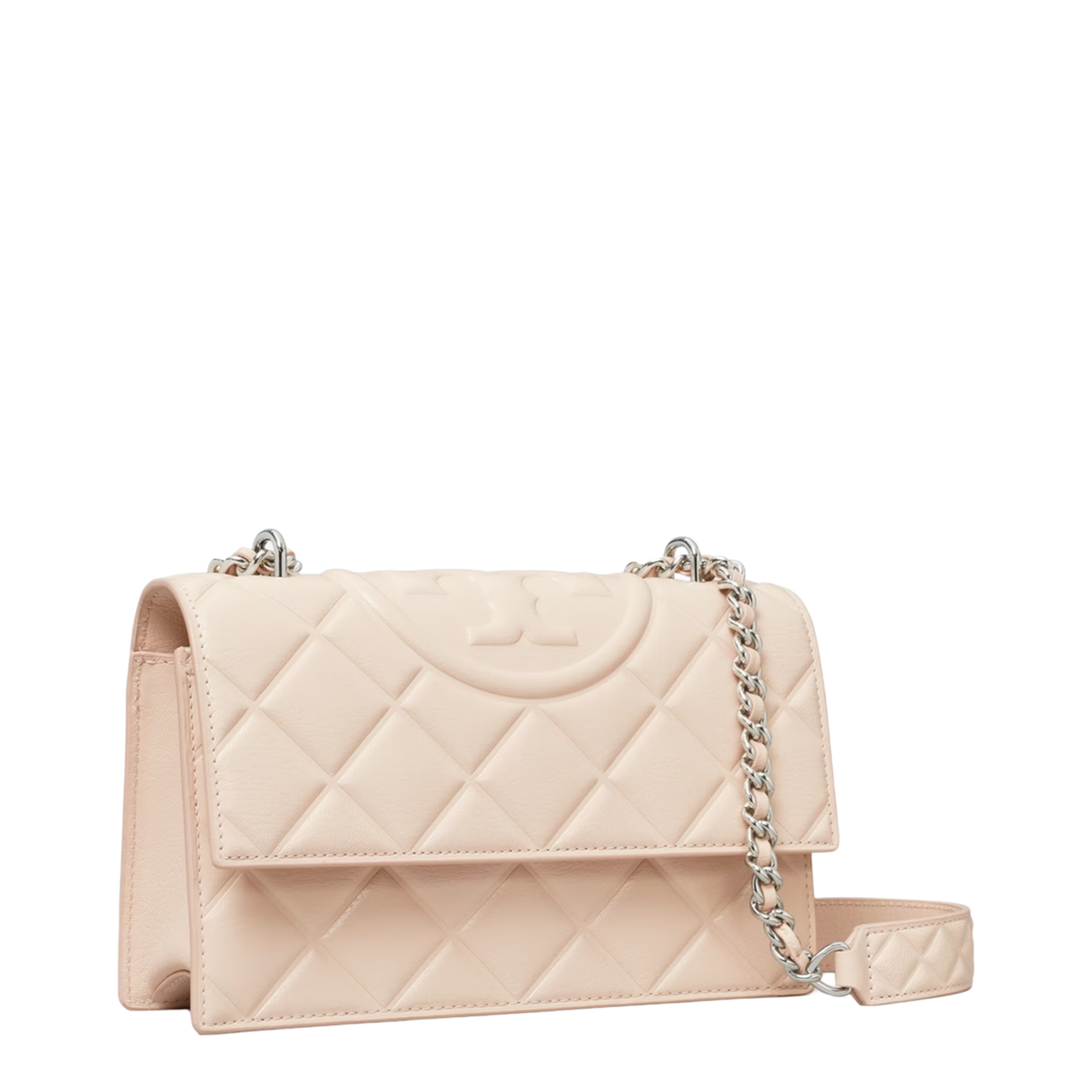 Fleming Small Pink Leather Crossbody Bag