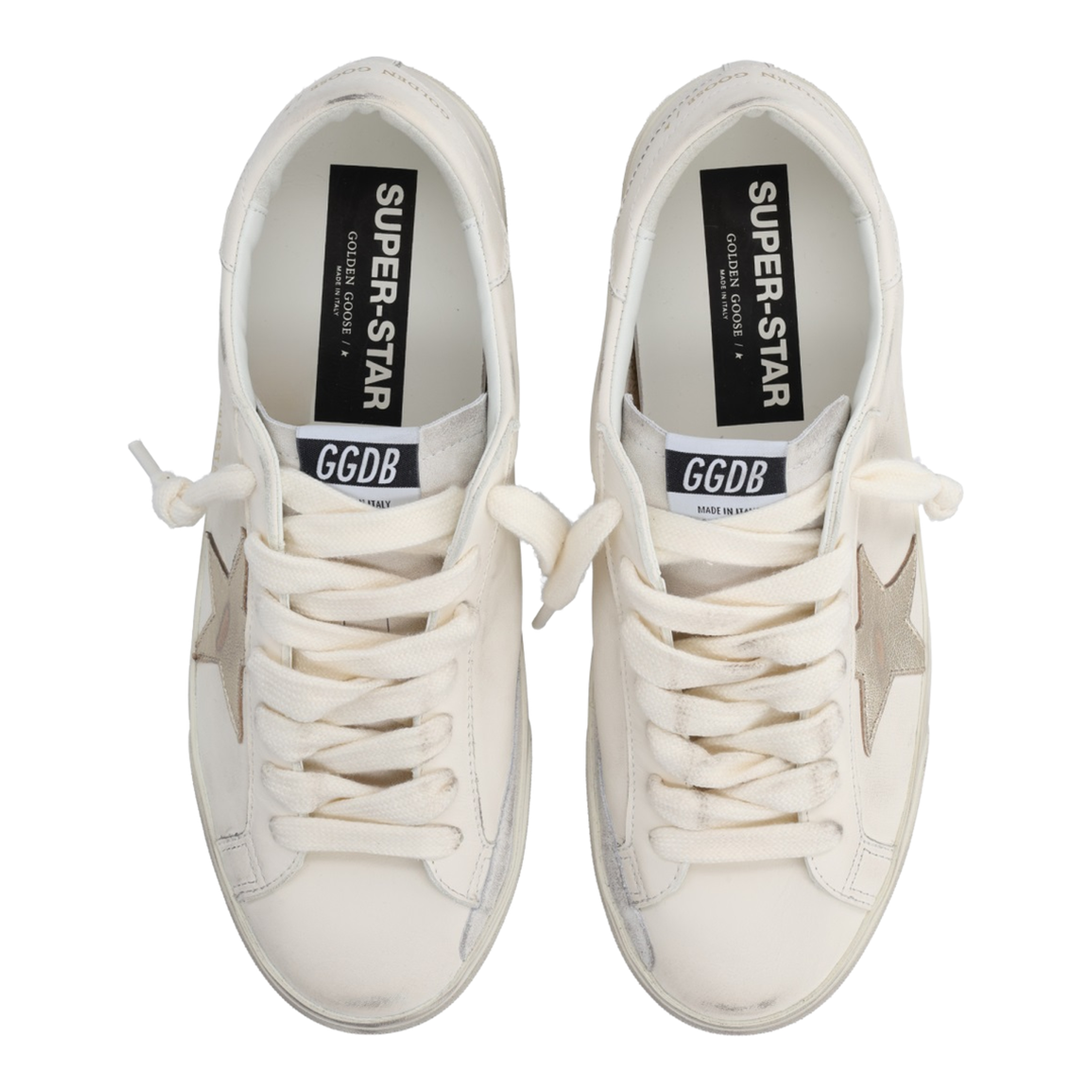 Super-Star Nappa Leather Sneakers with Laminated Leather Star