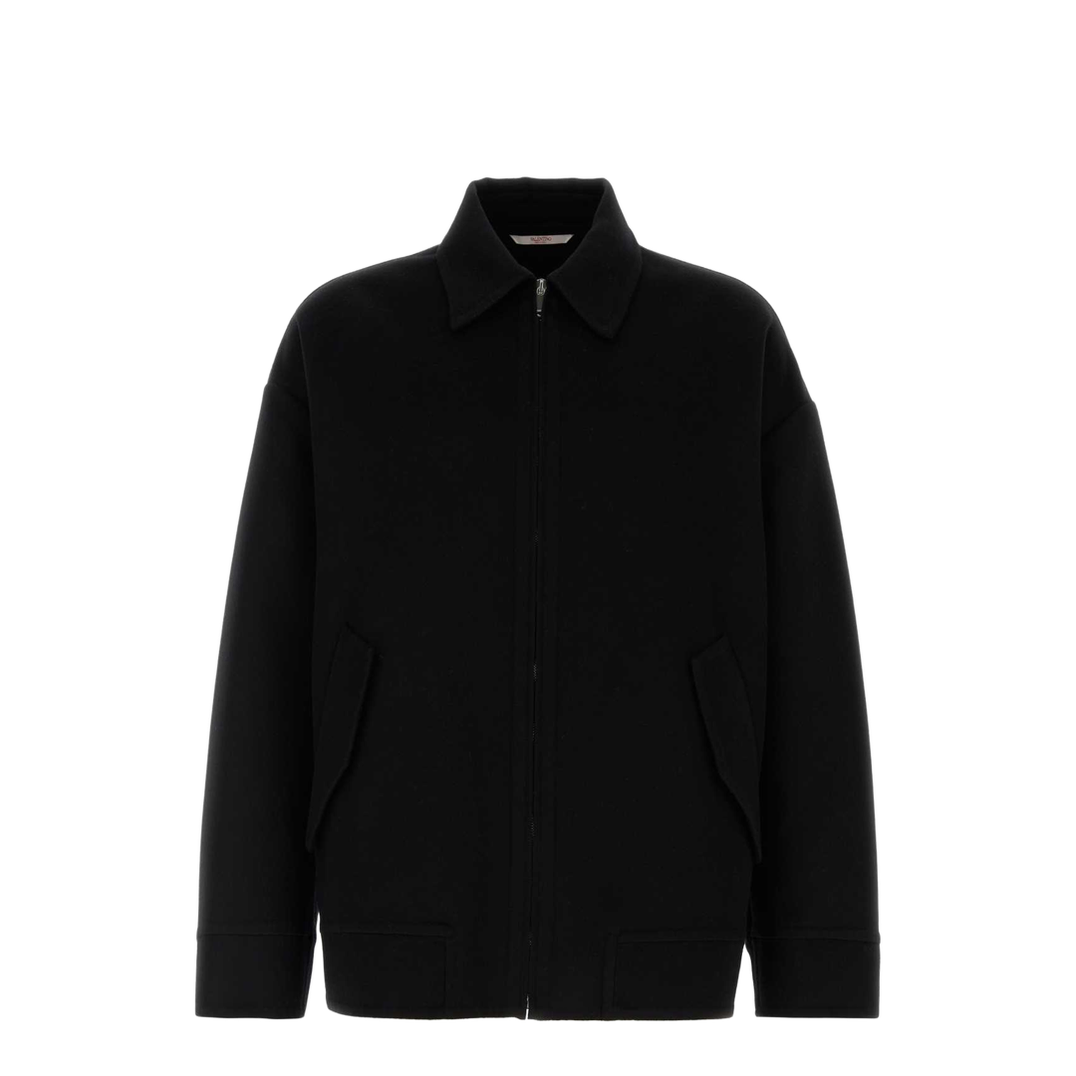Black Wool Blend Oversize Jacket