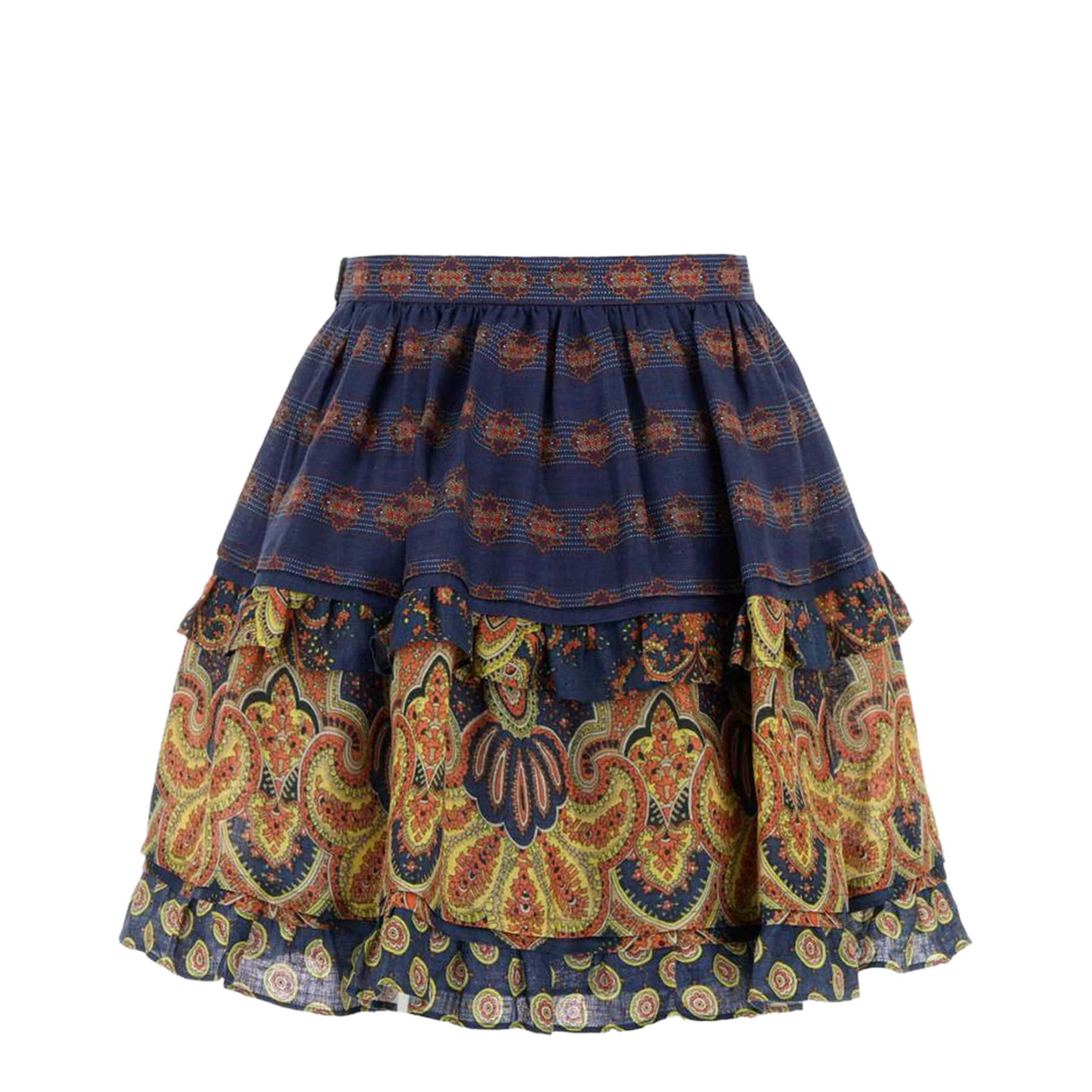 Printed Linen Skirt