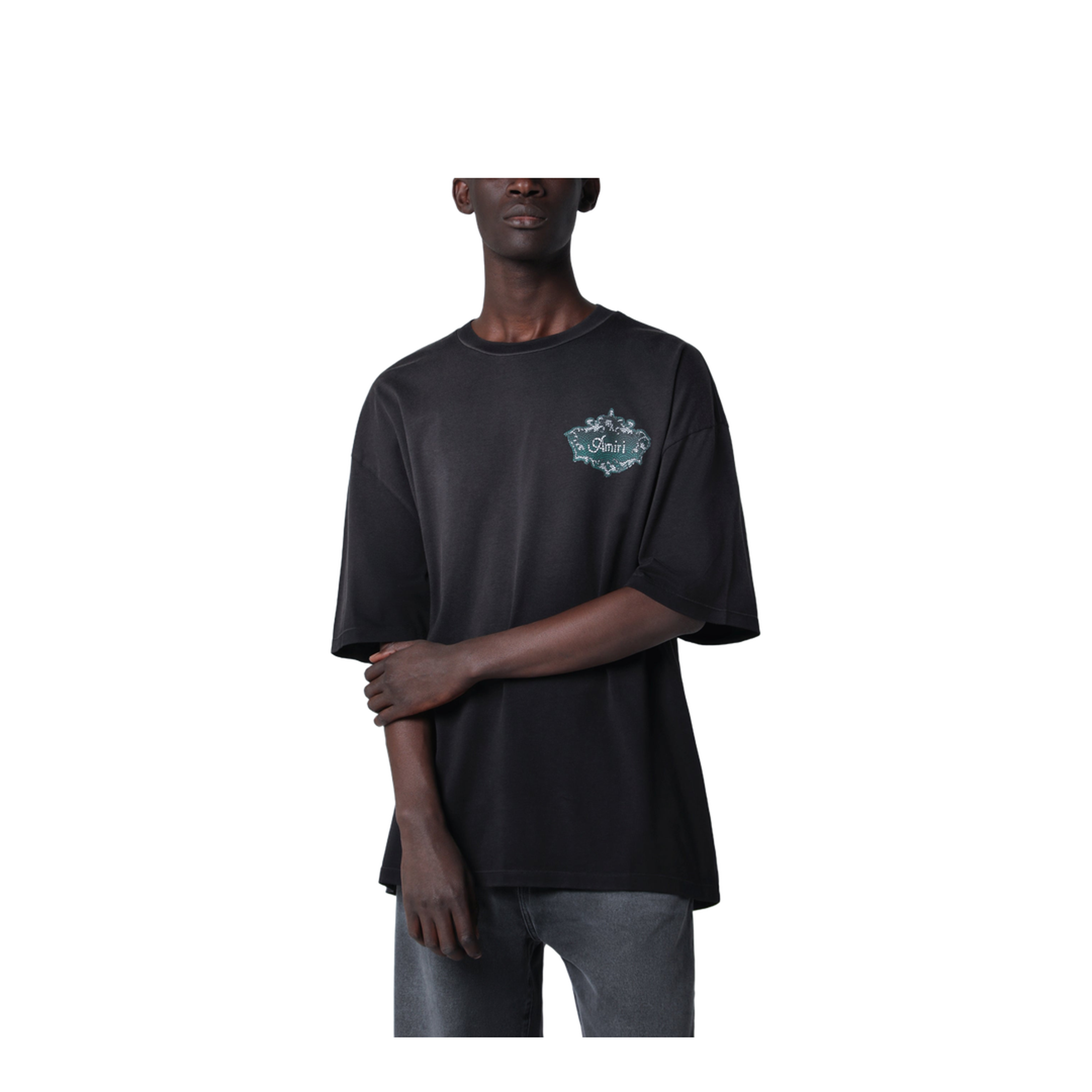 Black Cotton T-Shirt With Logo