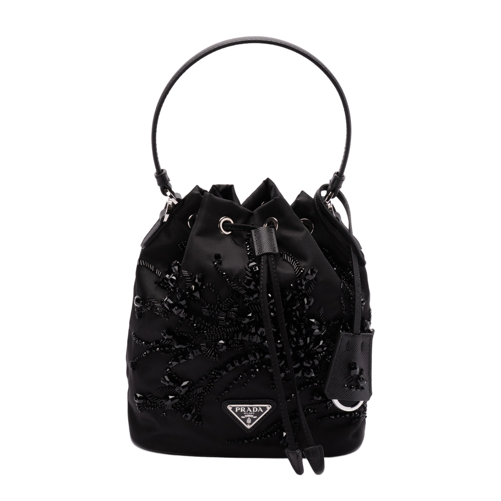Enamel Triangle-Logo Tote Bag