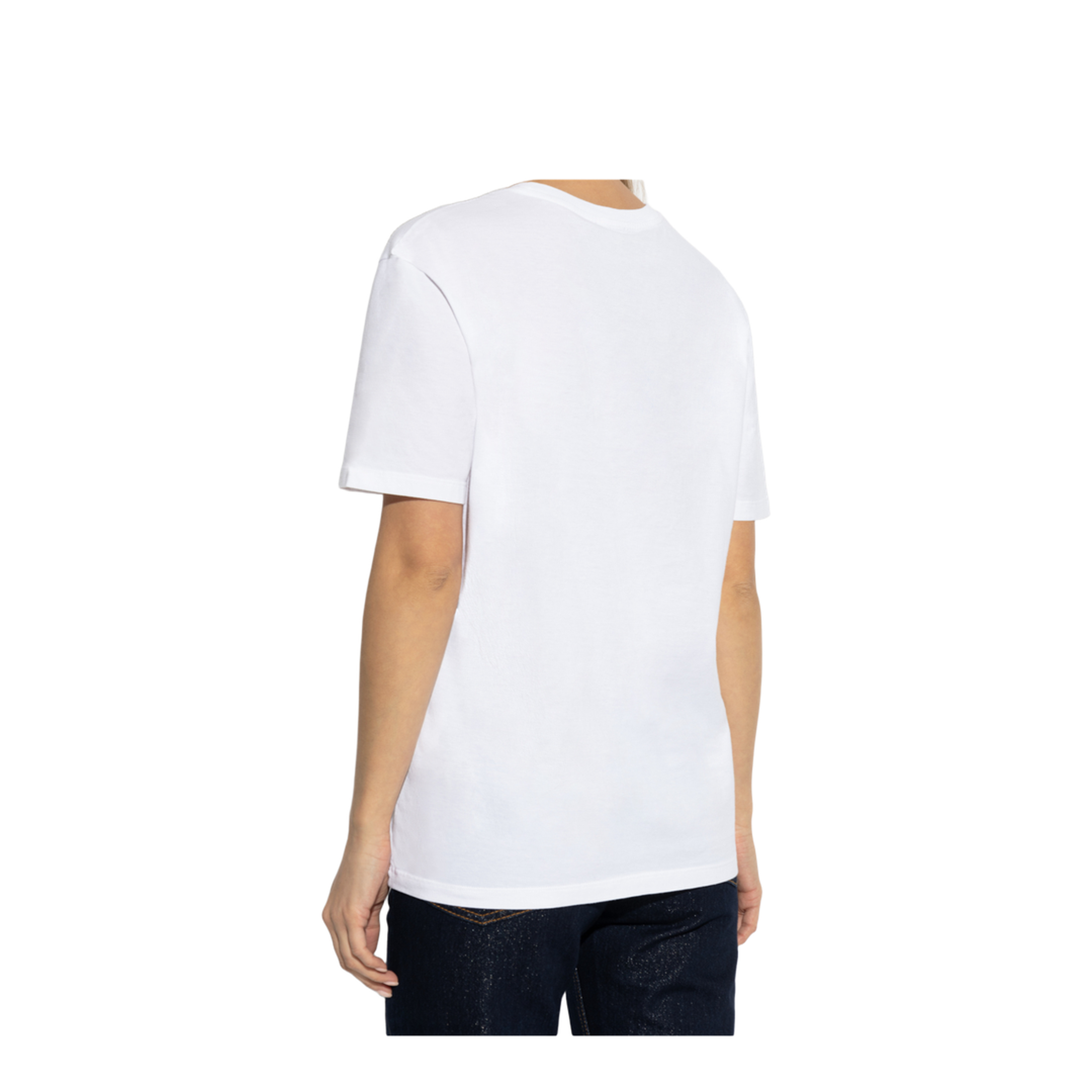 Cotton T-Shirt with Print and Embroidery