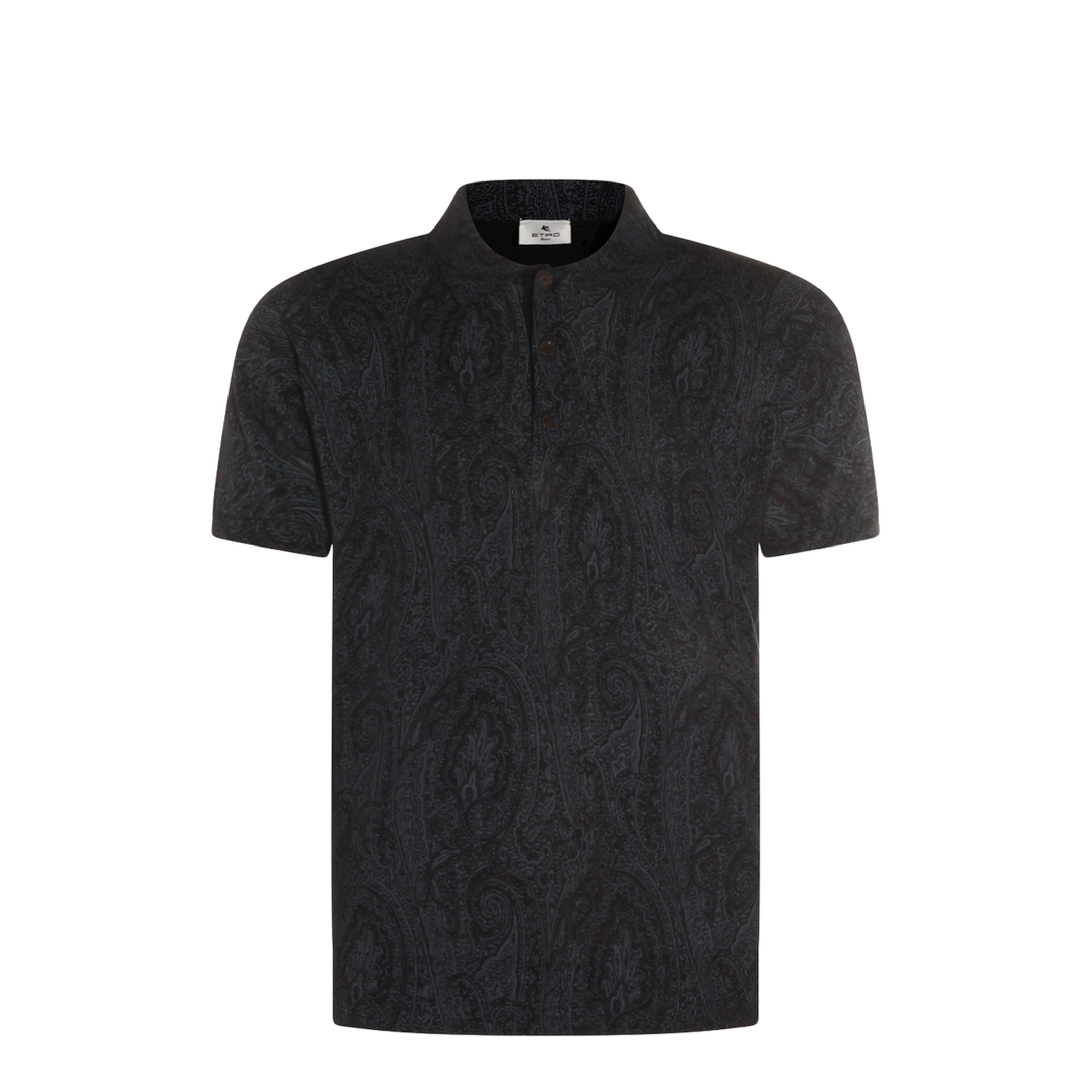 Men's Pattern Polo Shirt Blue