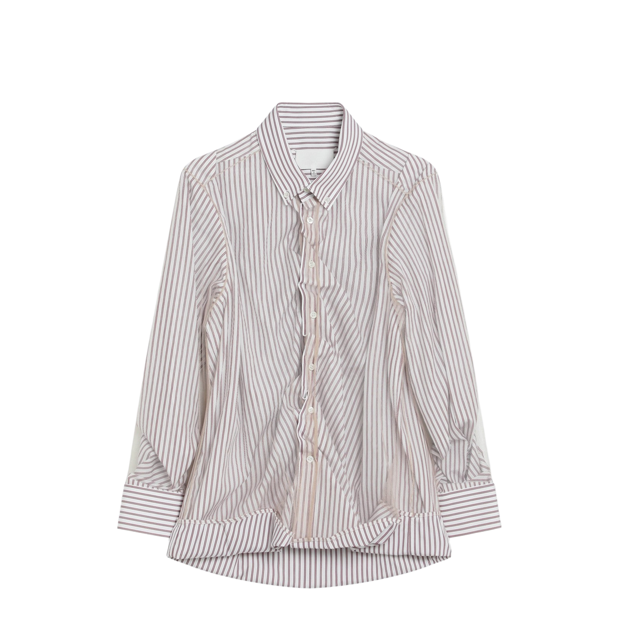 Striped Layered Tulle Shirt