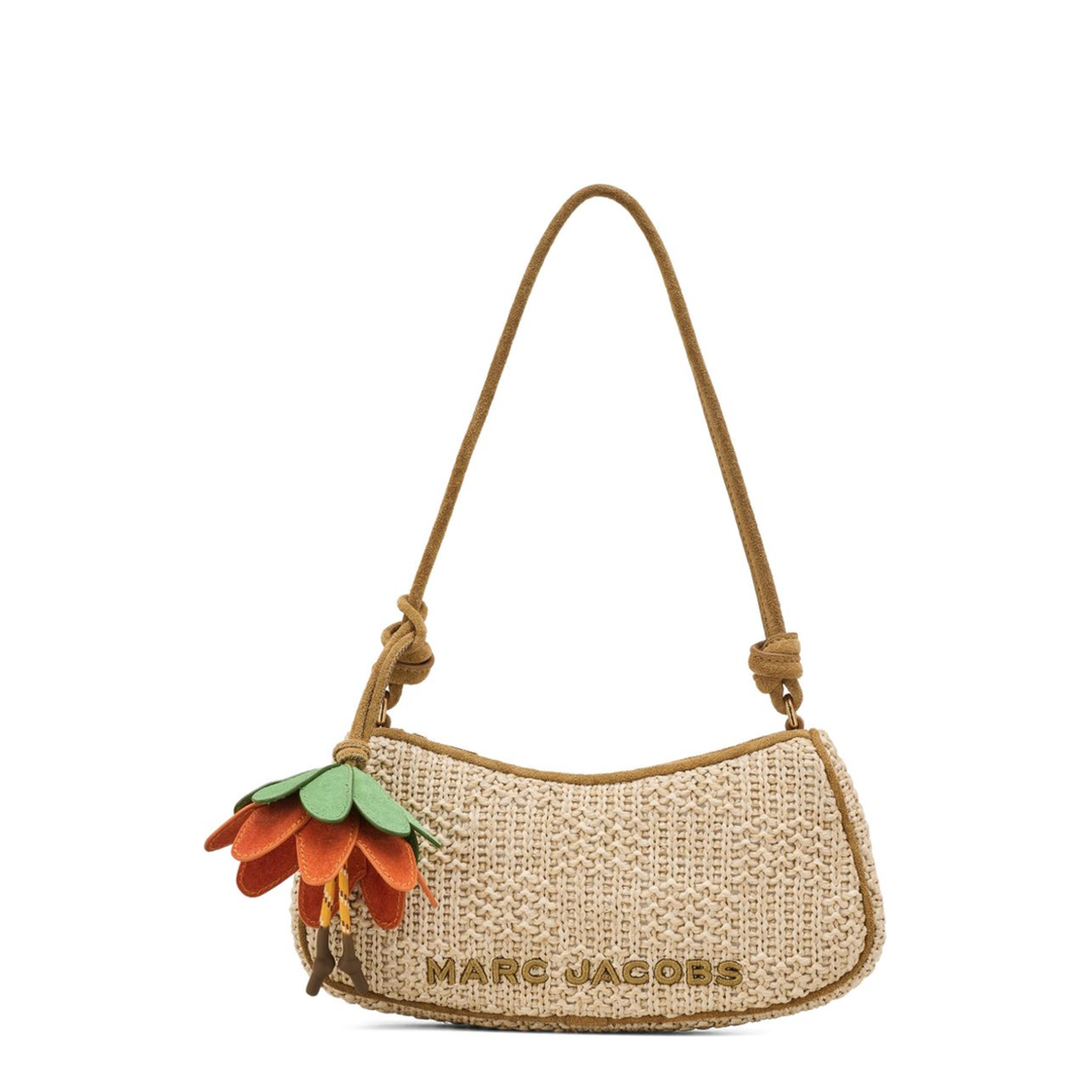 The Summer Woven Charm Shoulder Bag - NATURAL
