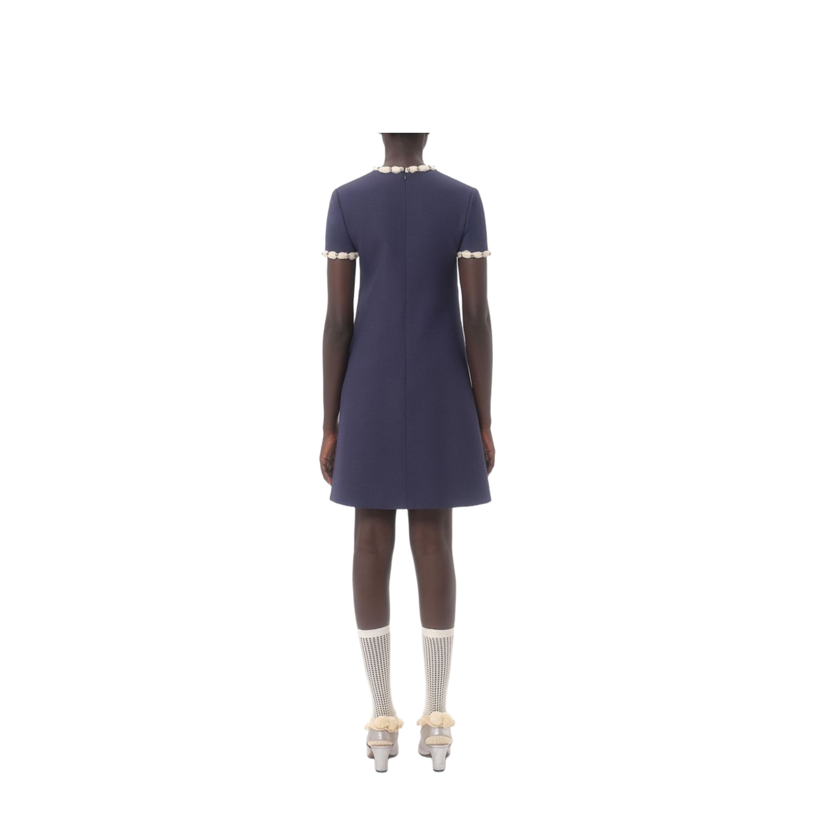 Wool and Silk Embroidered Dress